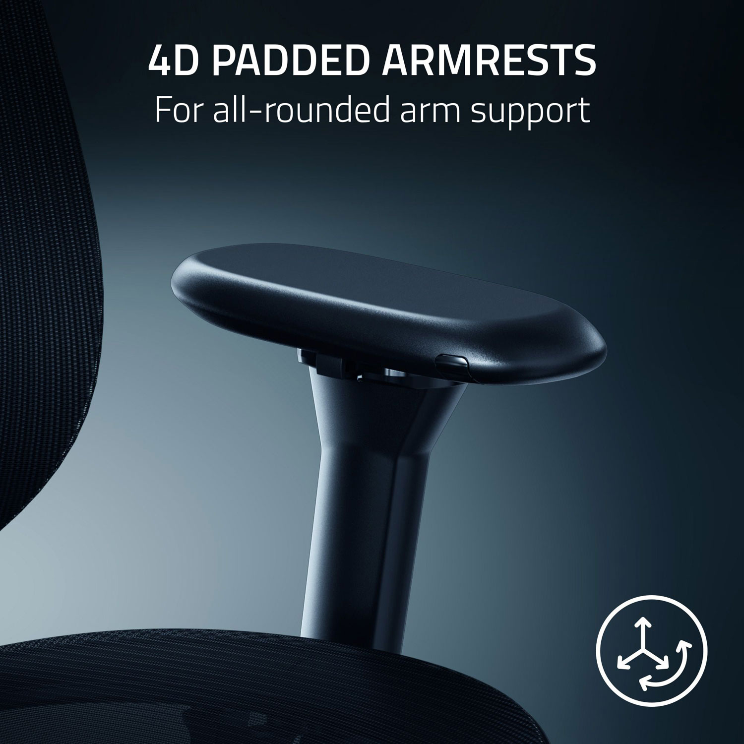 Fauteuil de jeu ergonomique en tissu maillé Fujin Pro de Razer - Noir