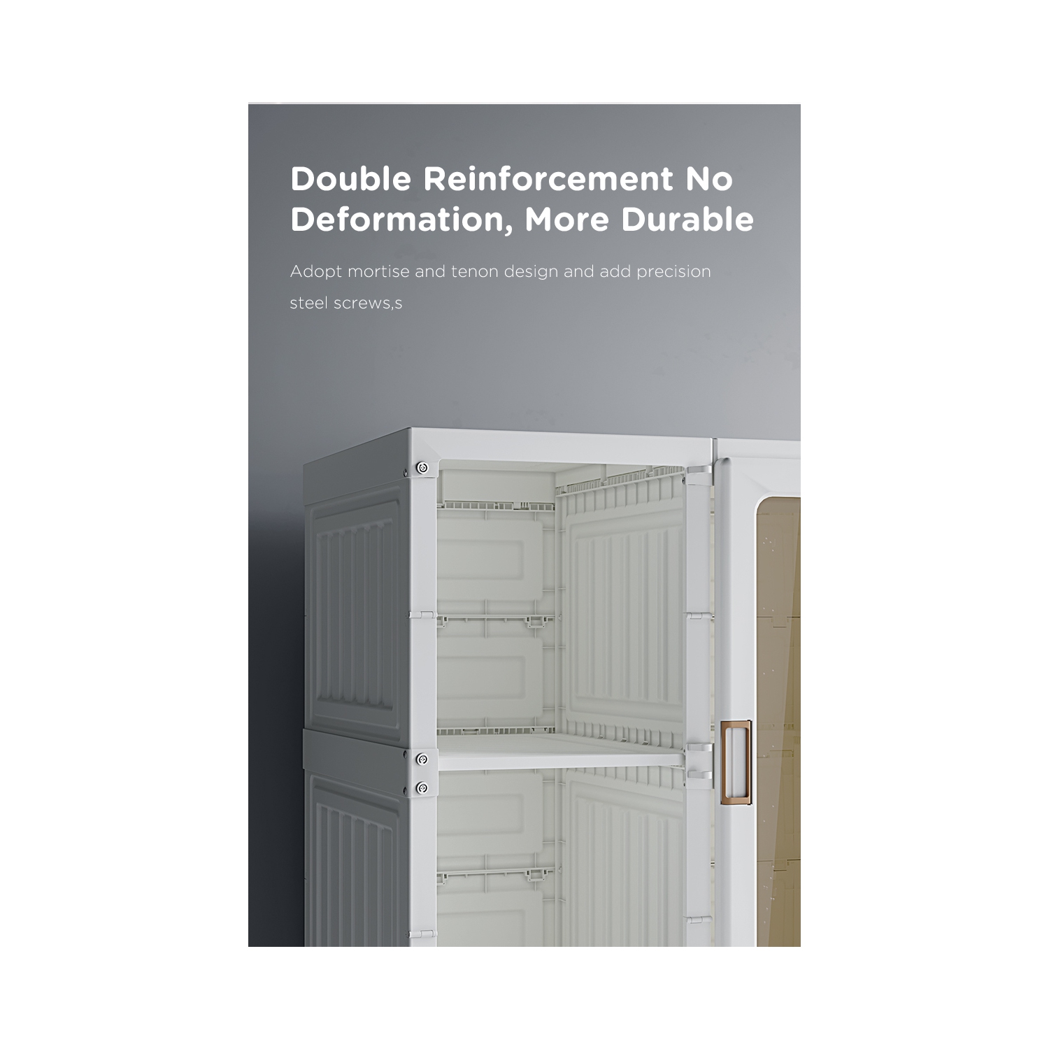 AntBox Wardrobe 15 grids 11 doors, Portable Wardrobe Closet Storage Organizer for Clothes, Folding All-in-one Plastic Wardrobe with Magnetic Door and