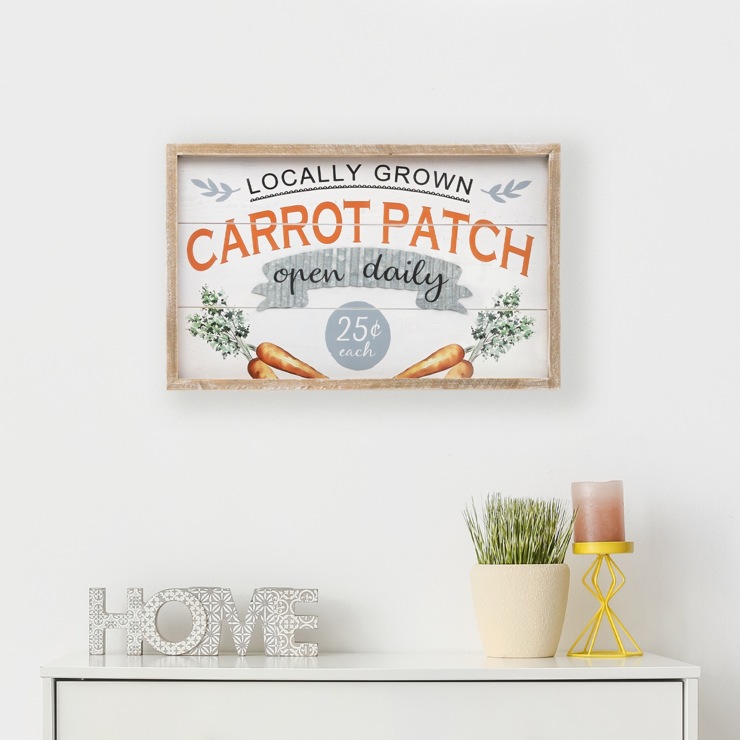 Affiche murale en bois Cart Patch - 15,75 po