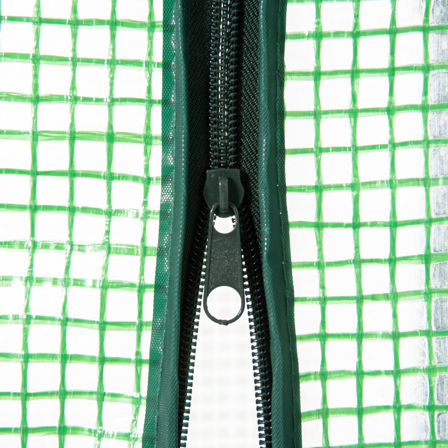 Outsunny 4-Tier Mini Greenhouse, Outdoor Portable Gardening Plant Green House with Storage Shelves, Roll-Up Zippered Door, Steel Frame and PE Cover,