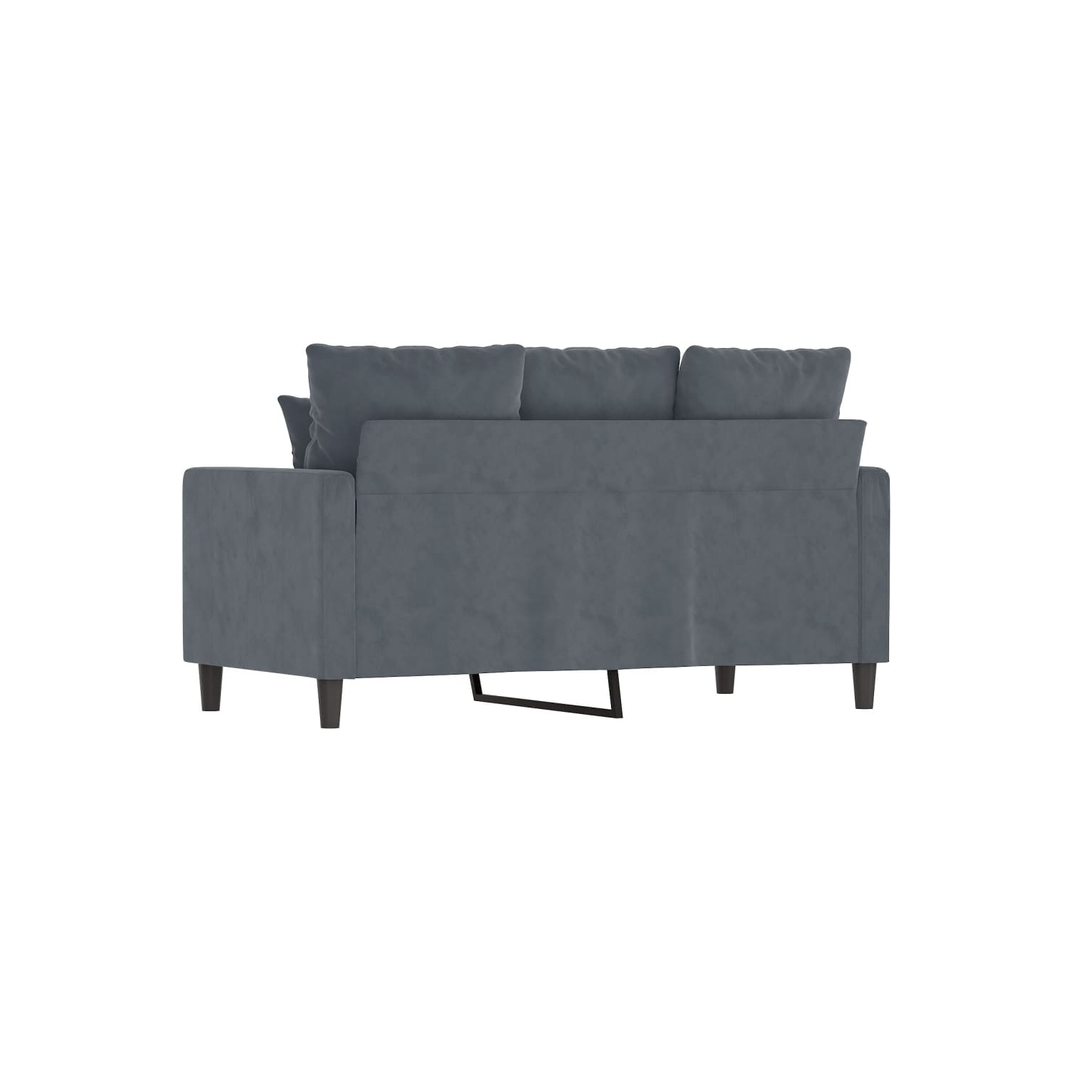 Sofa à 2 sièges en velours 120 cm gris foncé de vidaXL