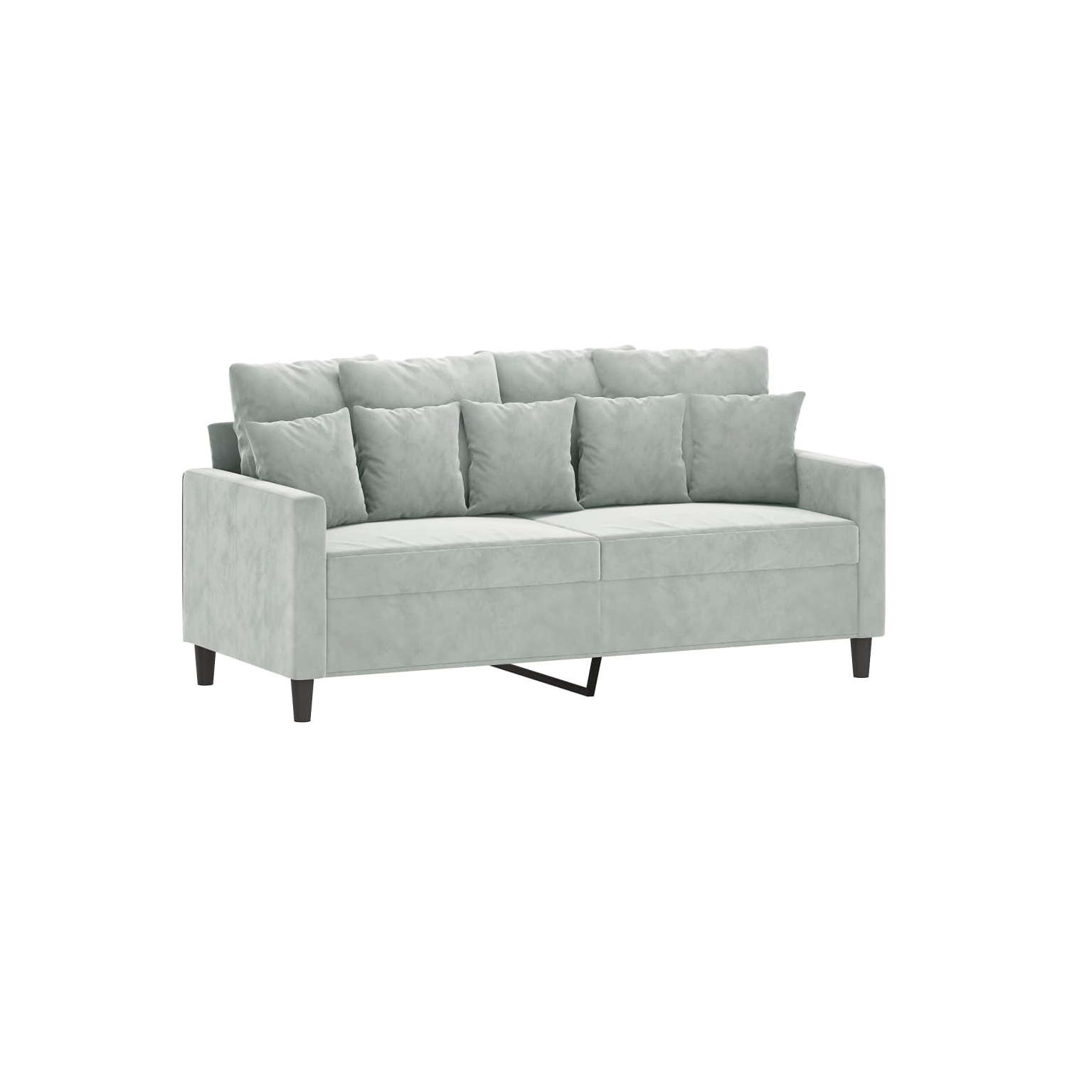 Sofa à 2 places en velours 140&nbsp;cm gris pâle de vidaXL