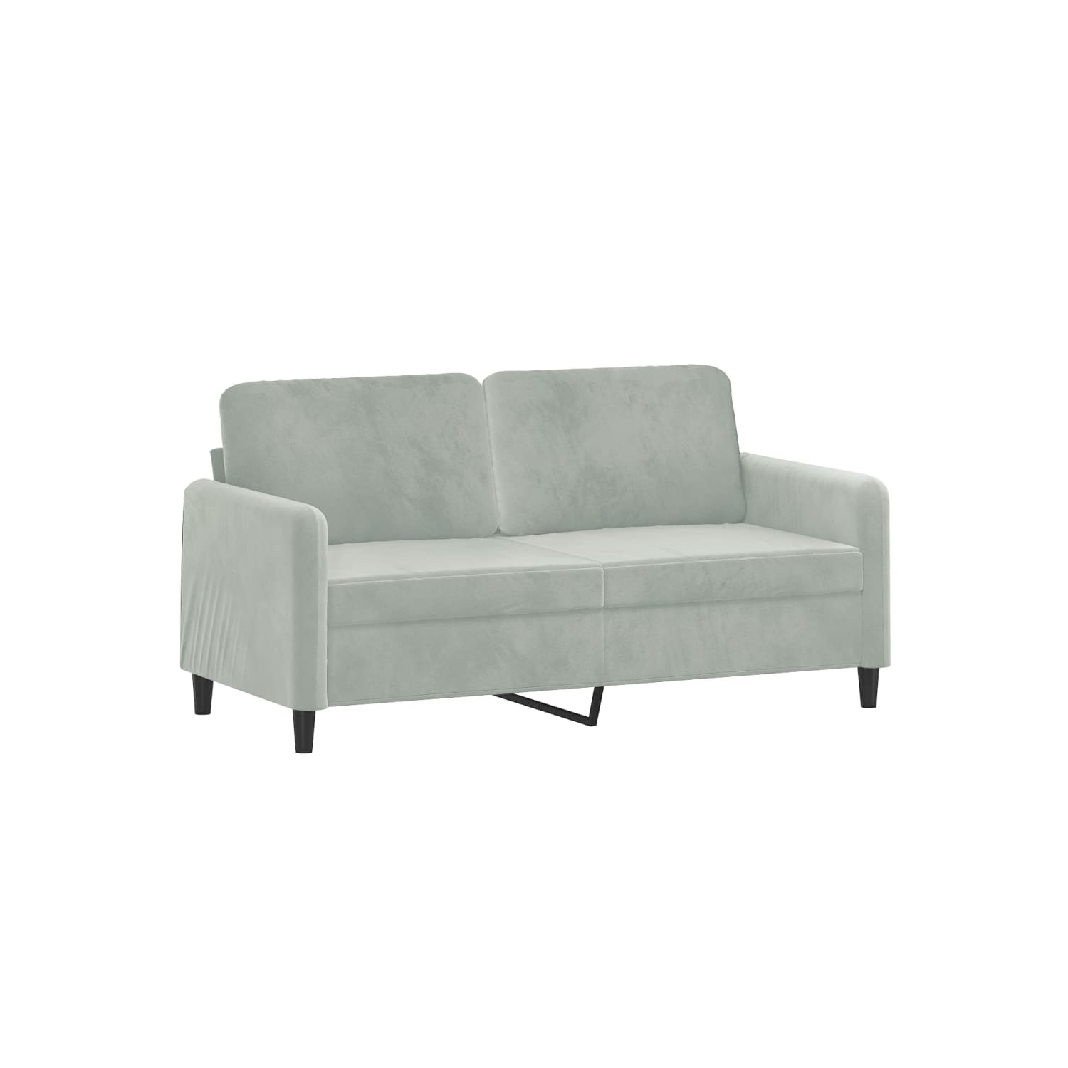 vidaXL 2-Seater Sofa Light Grey 140 cm Velvet