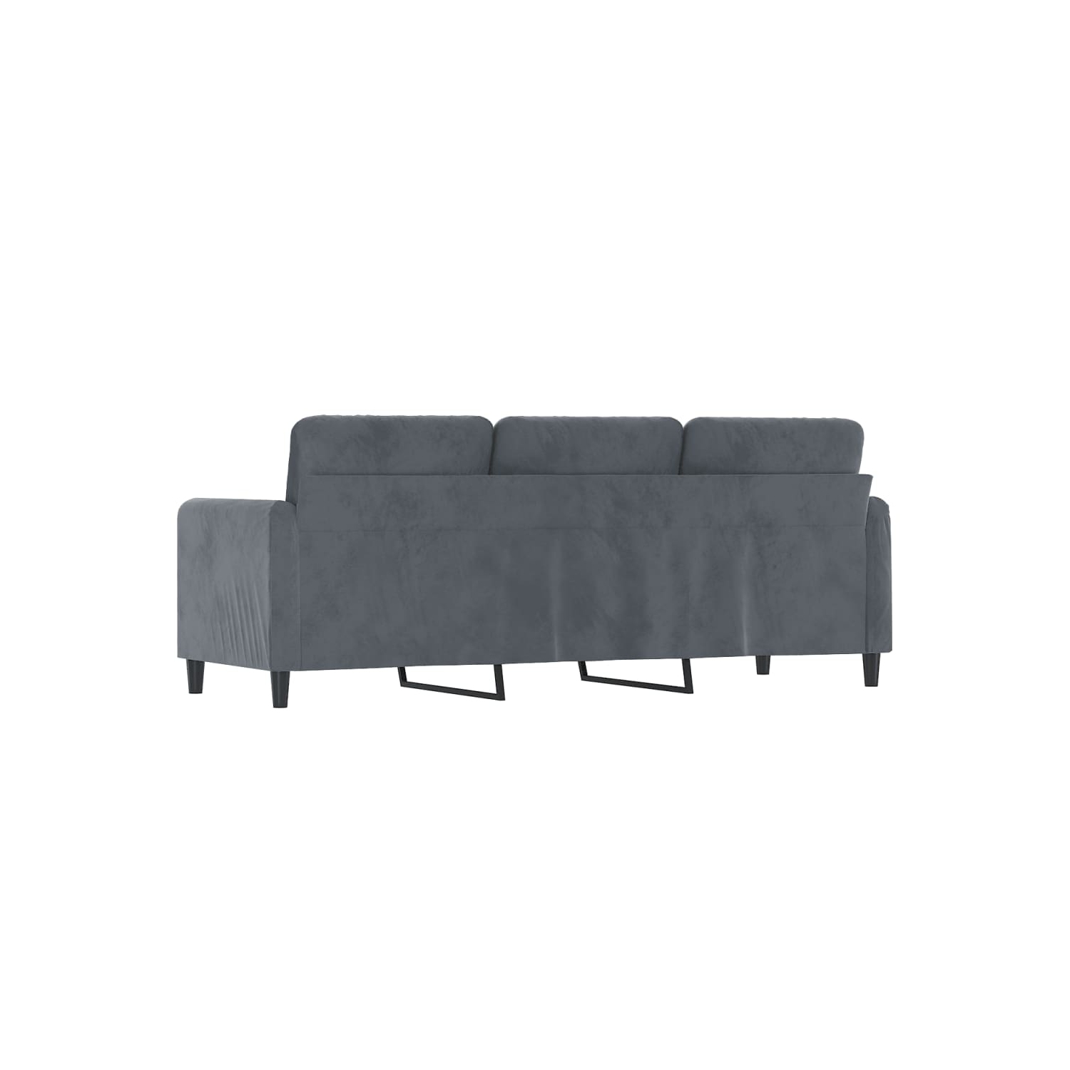 vidaXL 3-Seater Sofa Dark Grey Velvet 180 cm