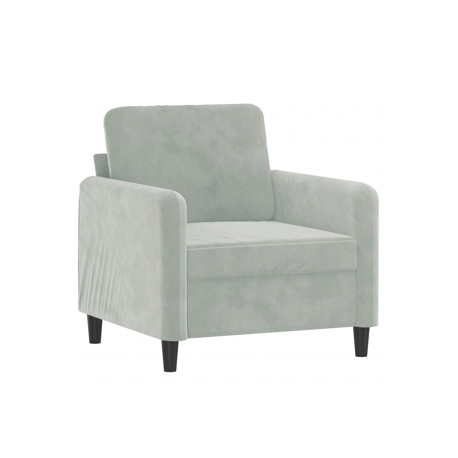 vidaXL Sofa Chair Light Grey 60 cm Velvet