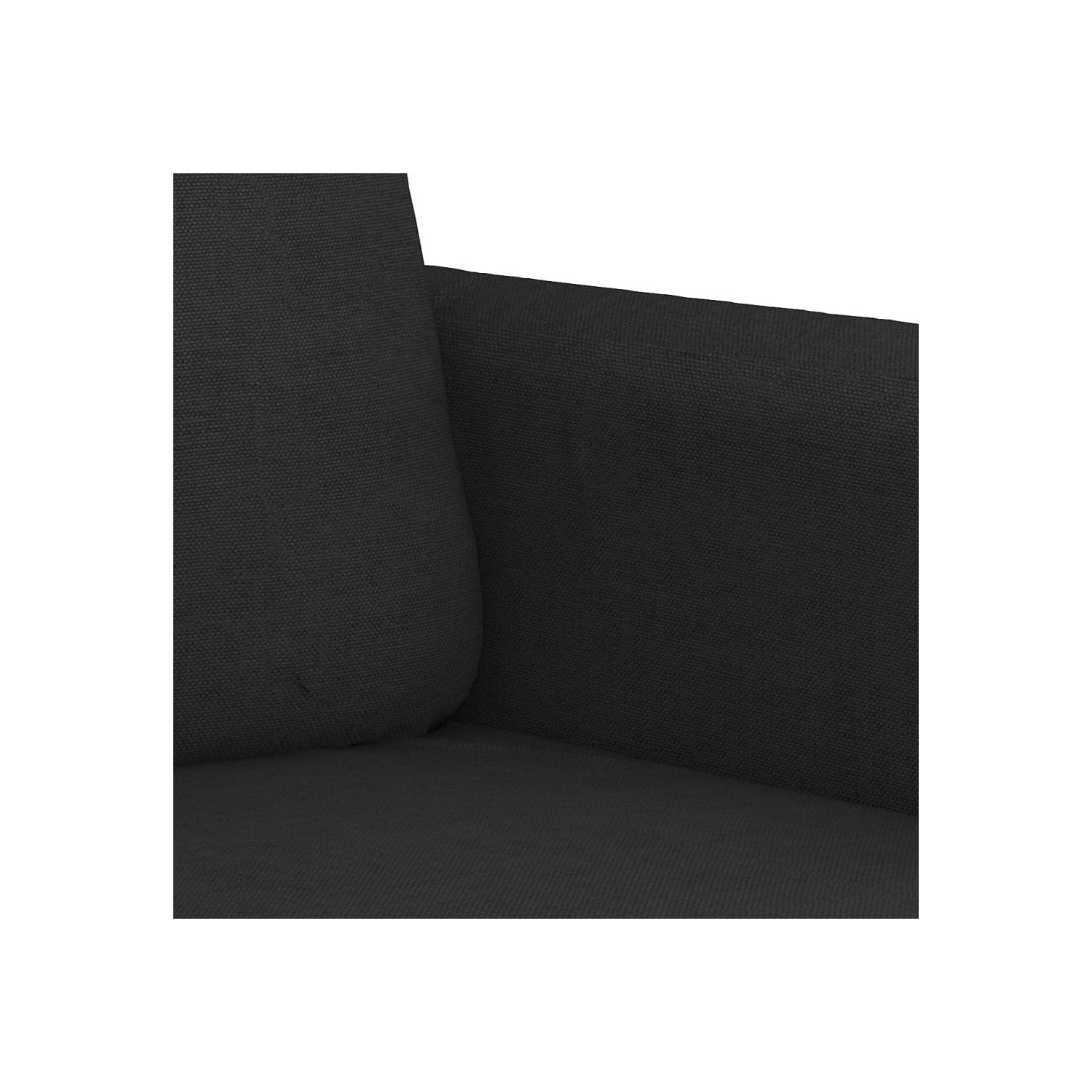 Fauteuil de sofa en tissu 60&nbsp;cm noir vidaXL