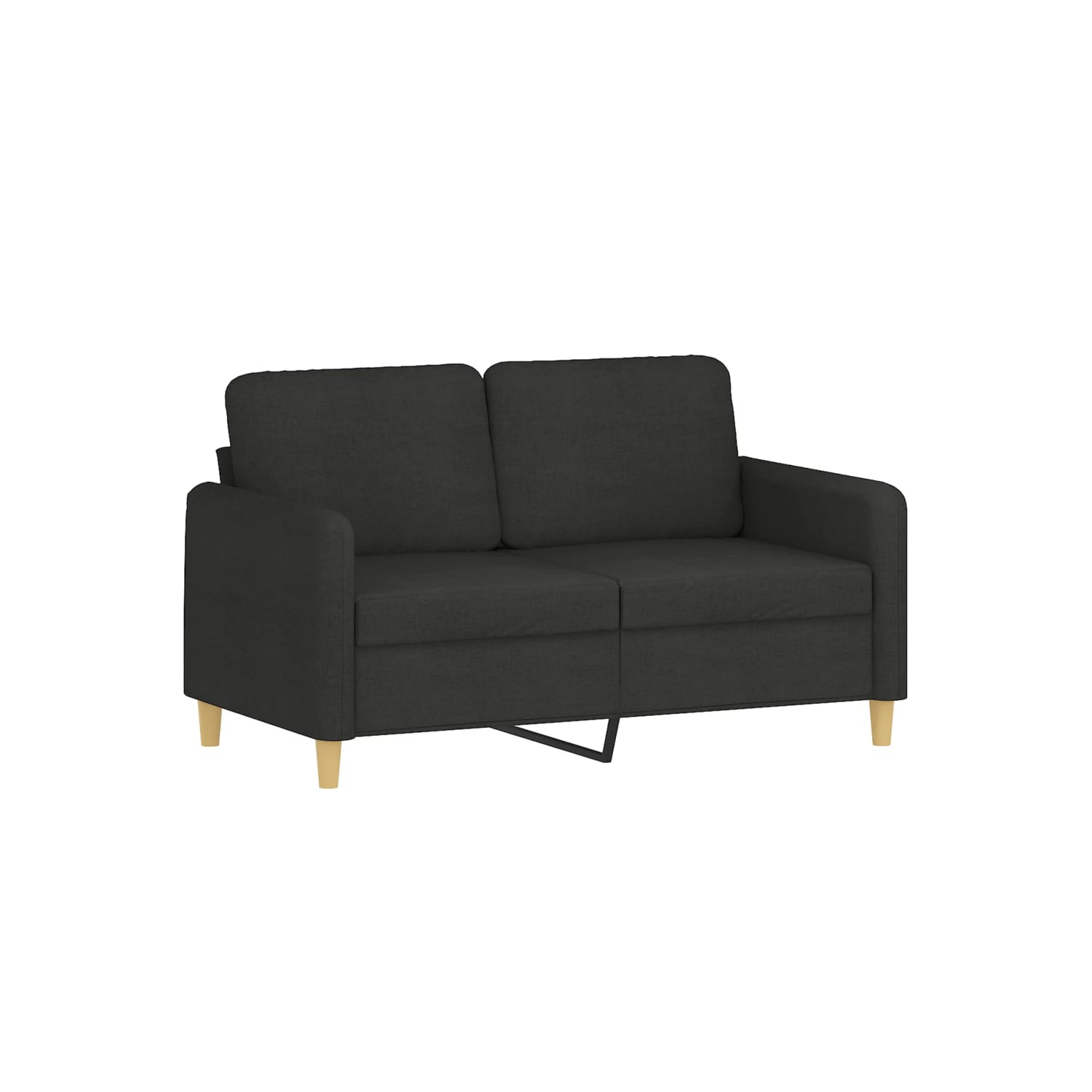 vidaXL 2-Seater Sofa Black 120 cm Fabric