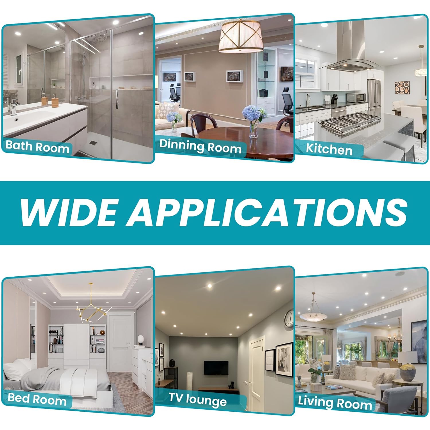 Strak Gimbal White 4-Inch Integrated Panel 7W, 560 Lumens 4000k, Energy Star - (6-Pack)