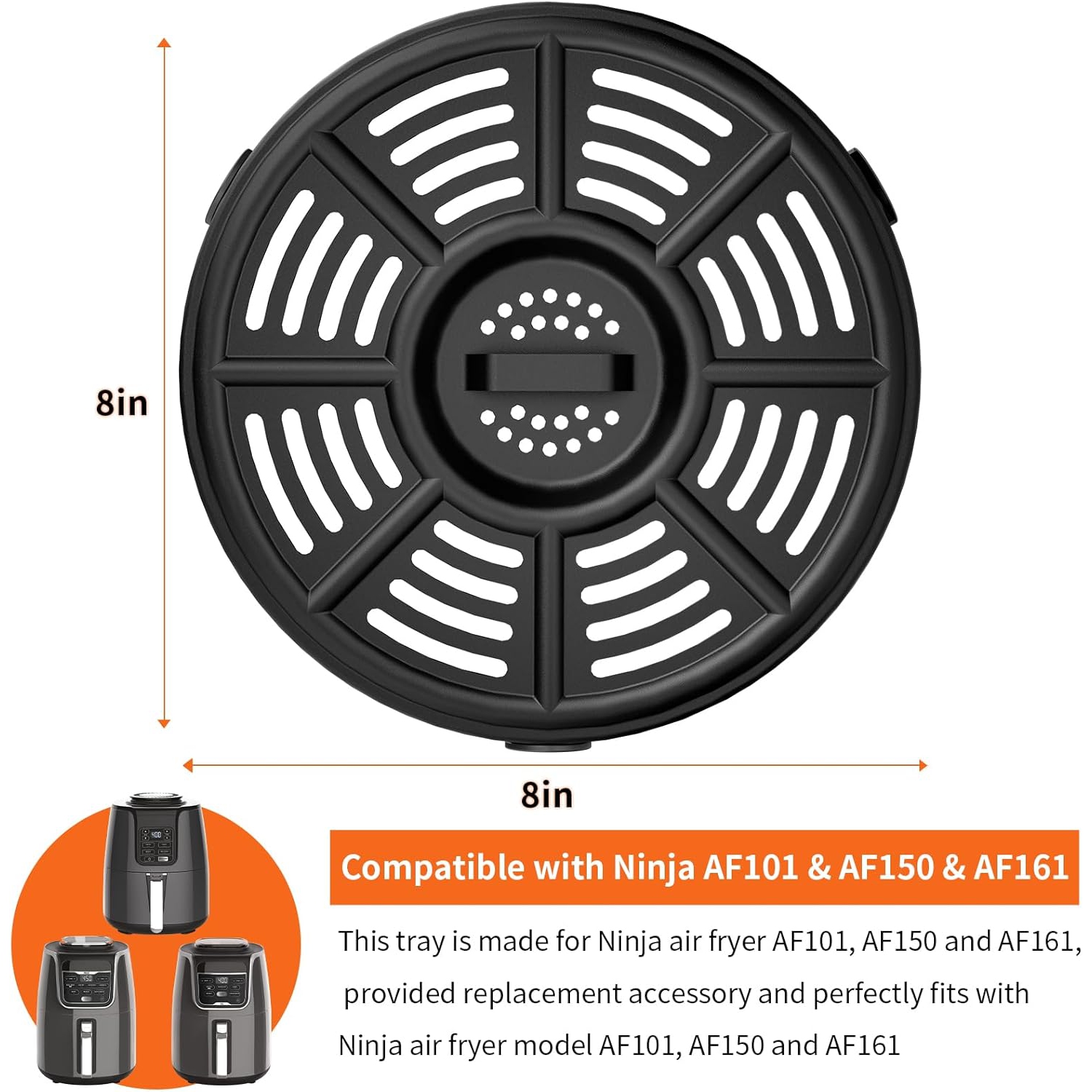 Panier et plateau de rechange pour friteuse à air chaud Ninja AF101, 4&nbsp;Qt