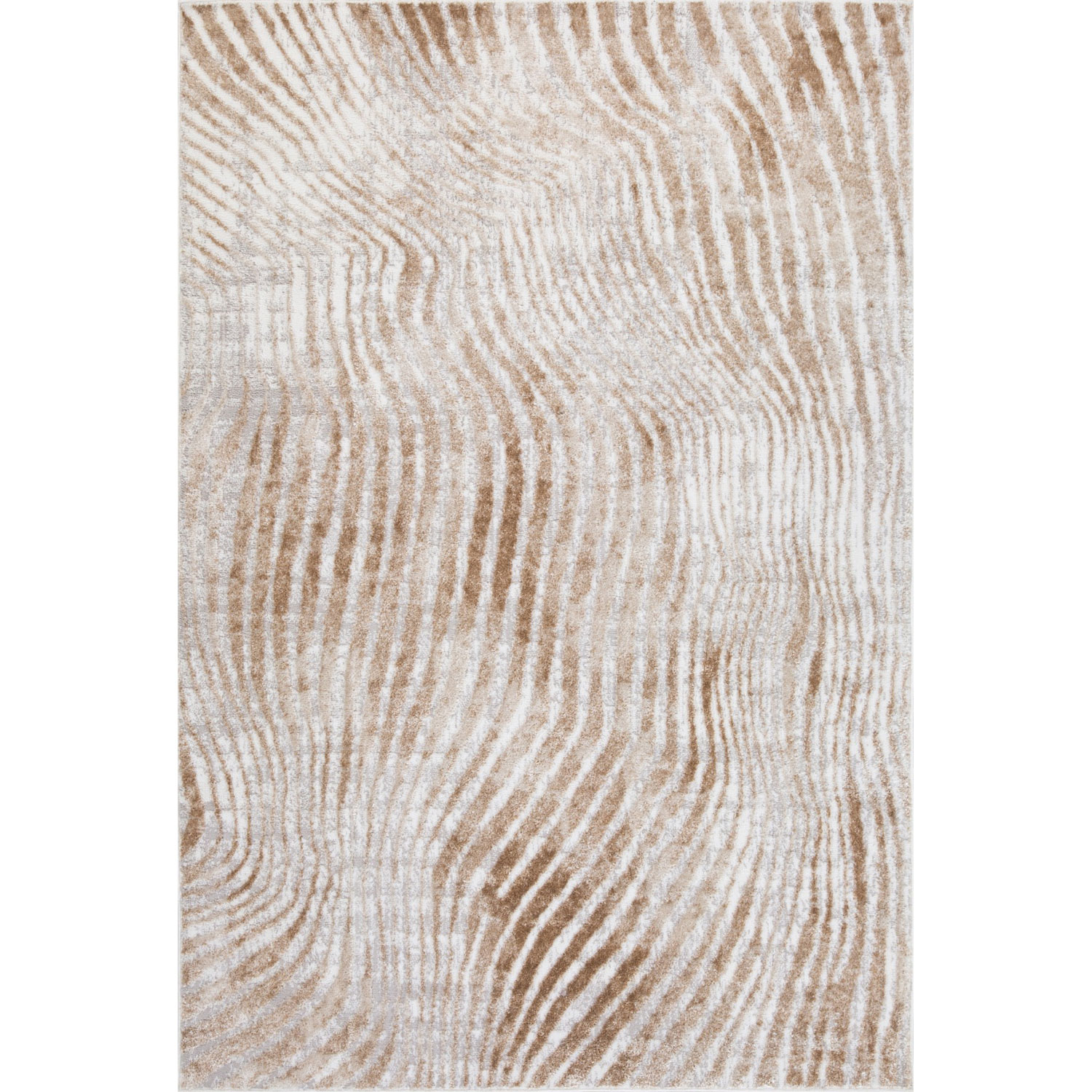 Carpette de 5 x 8 pi Dewy Riverbank - Gris/Crème/Beige