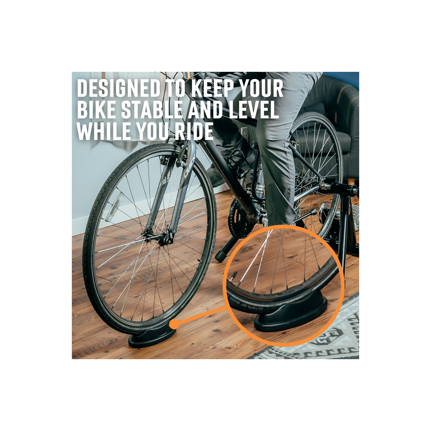 Support de roue avant d'entraînement de vélo d'Alpcour - Noir