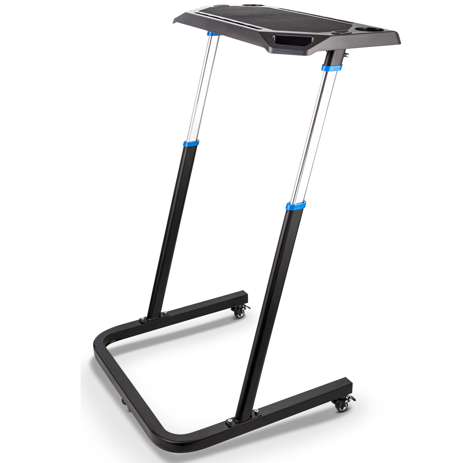 Alpcour Adjustable Bike Trainer Fitness Desk - Non-Slip, Gadget Slots, Wheels