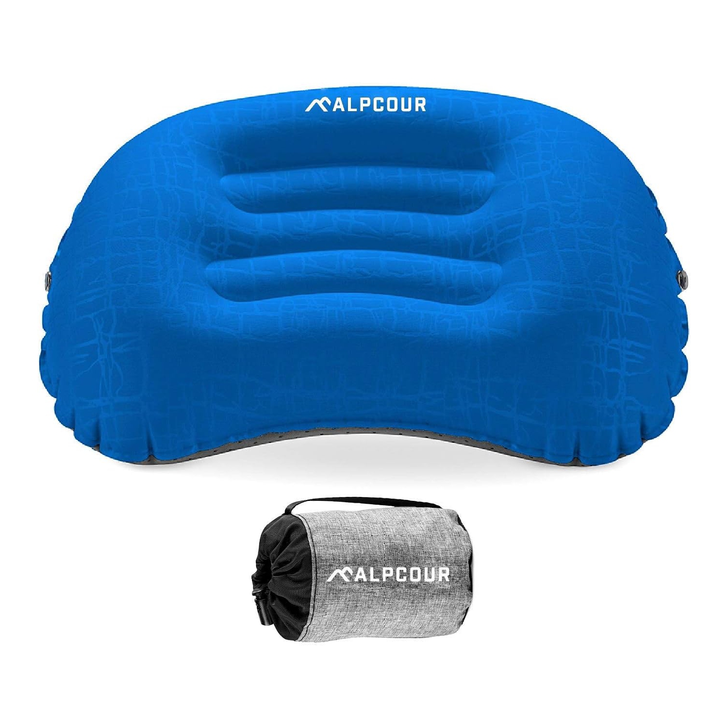 Alpcour Ultralight Inflatable Camping Pillow - Compact, with Carry Case - Royal Blue
