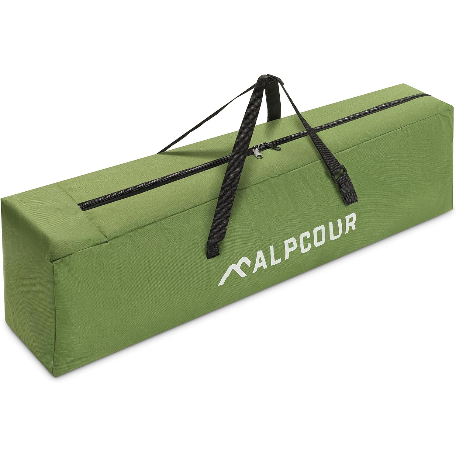 Lit de camp et sac de chaise Alpcour - polyester robuste 42 po - Vert militaire