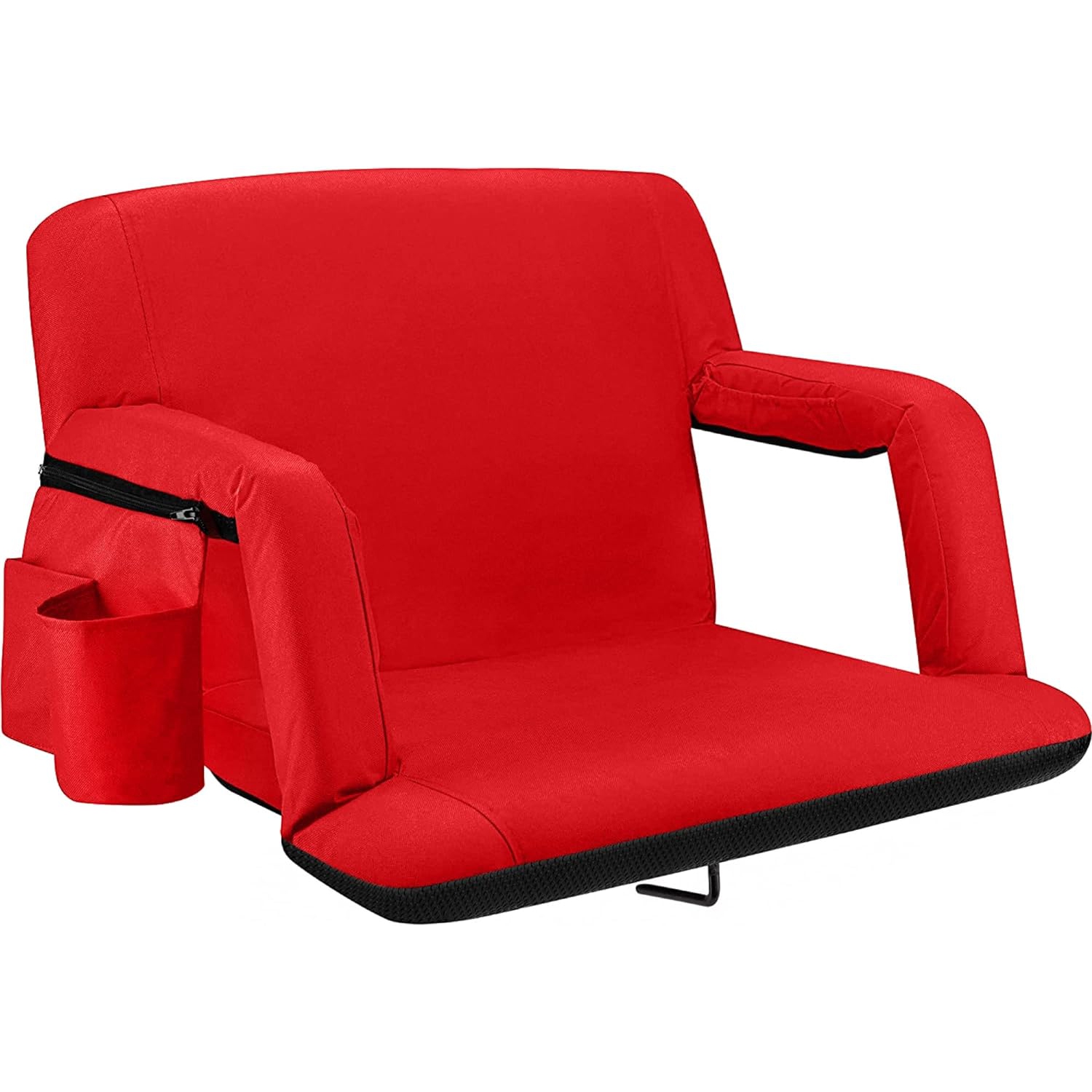 Alpcour Extra-Wide Reclining Stadium Seat - Waterproof, Extra Thick Padding - Red