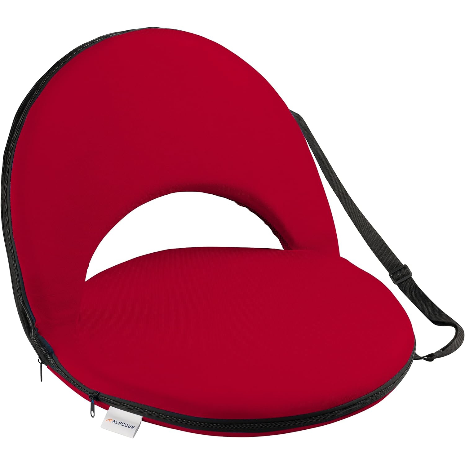Alpcour Reclining Stadium Seat - Waterproof, 6-Position Comfort - Red
