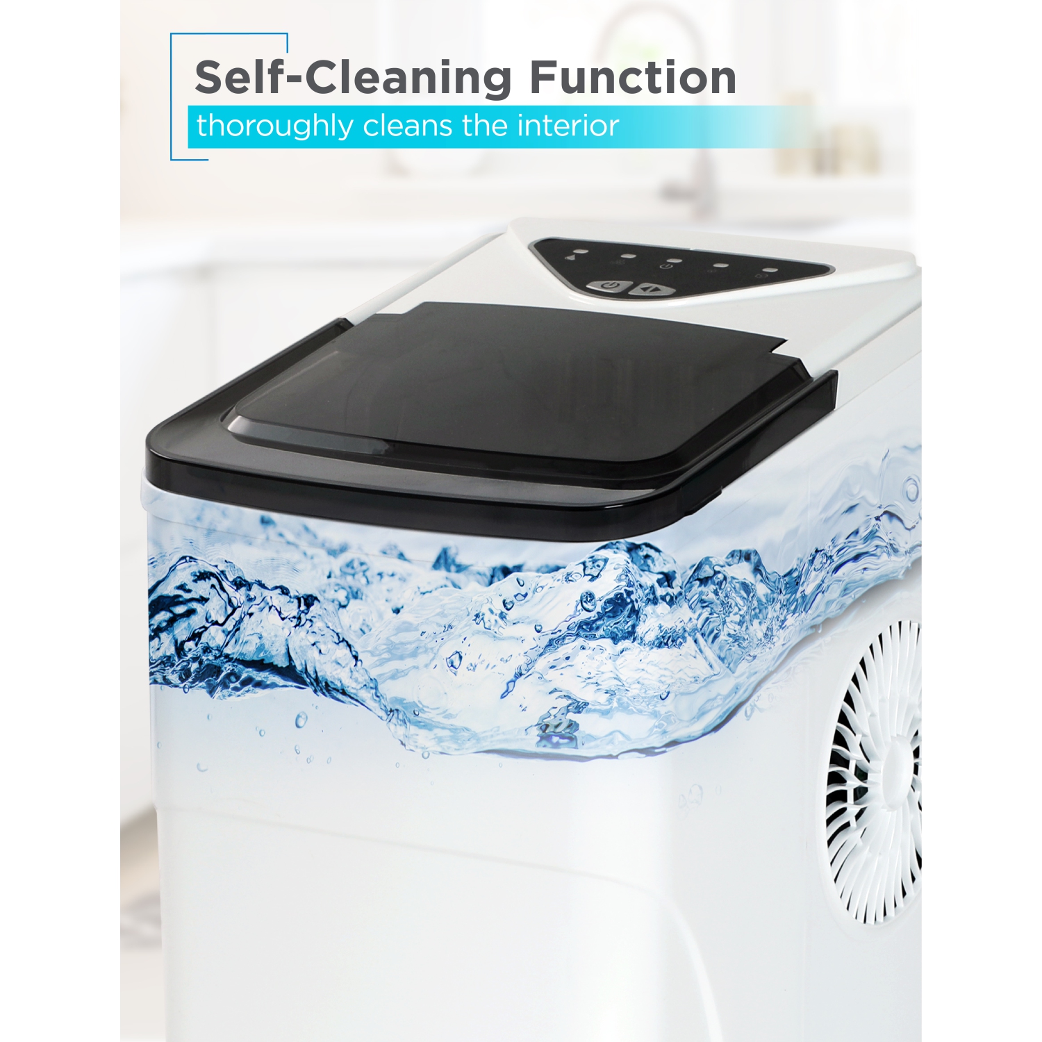 BLACK+DECKER Ice Maker, Self-Cleaning Portable Ice Machine with 26-Lb.