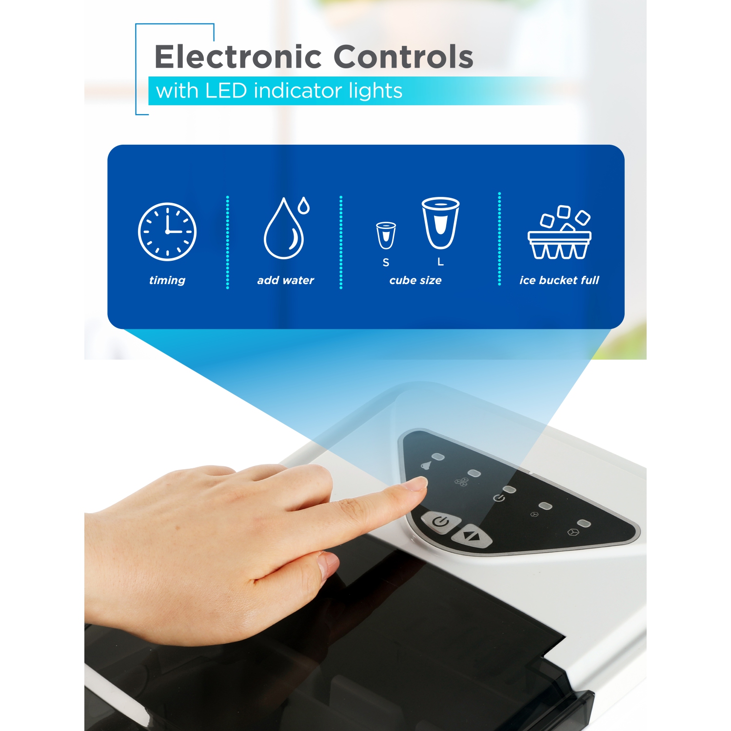 BLACK+DECKER Ice Maker, Self-Cleaning Portable Ice Machine with 26-Lb.