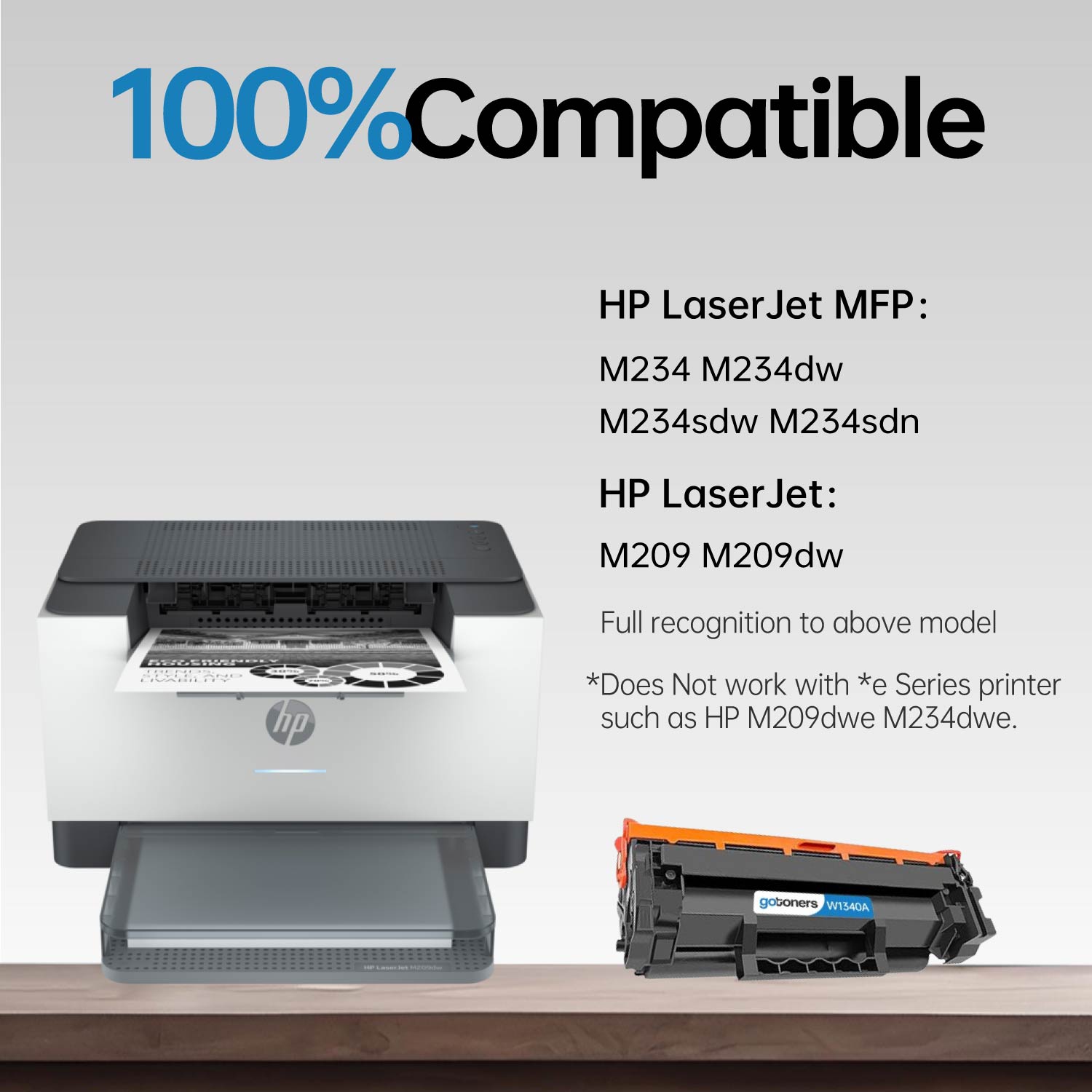 [with Chip] Gotoners Compatible with HP 134A W1340A 134X W1340X Toner Black for Laserjet MFP M209dw M234dw M234sdw M209 M234sdn M234 Cartridge