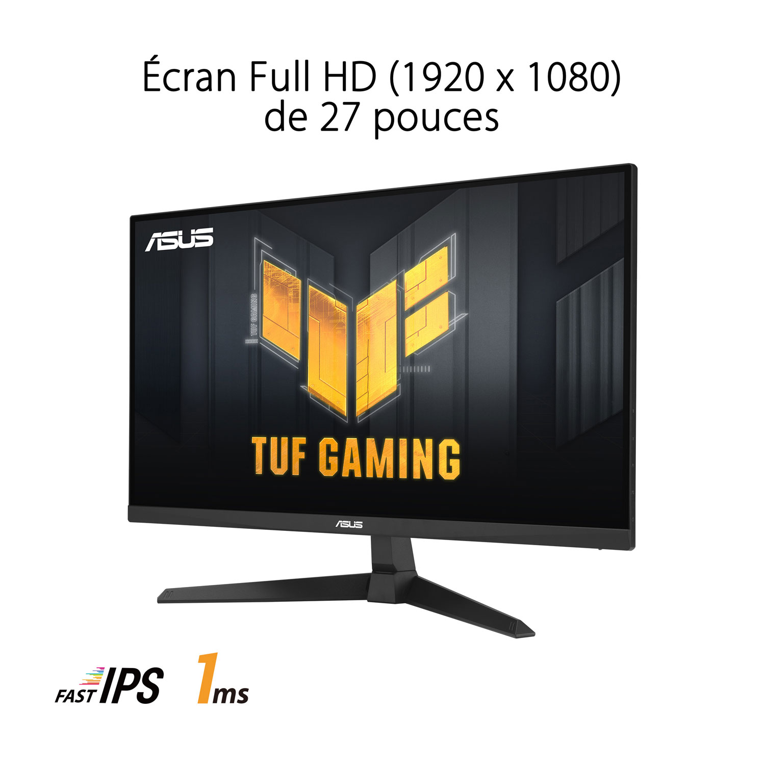 Moniteur de jeu G-Sync FreeSync DEL IPS HD intégrale 180 Hz de 27 po TUF d'ASUS avec temps de réponse de 1 ms gris à gris