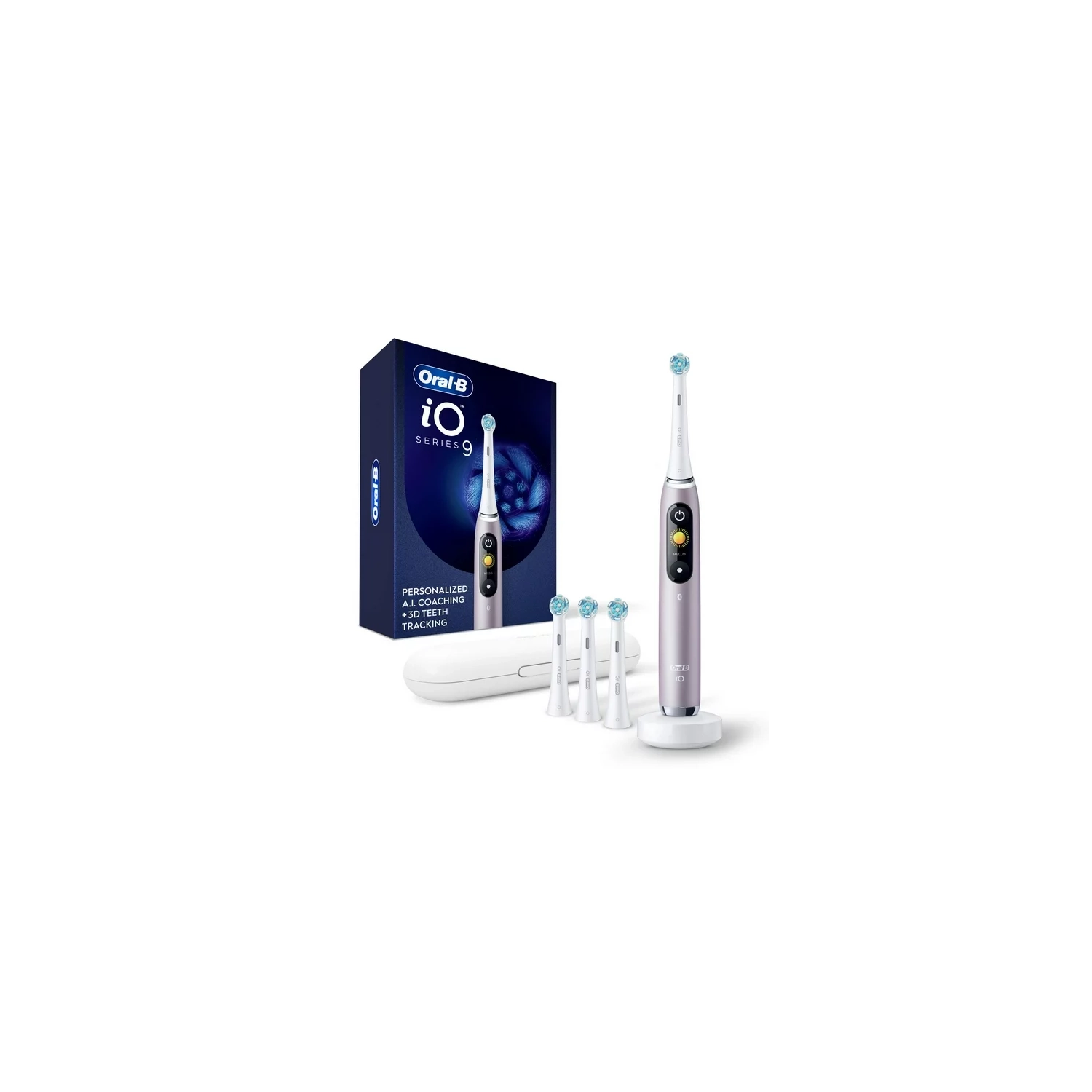 Oral-B iO Series 9 Electric Toothbrush with 4 Brush Heads, iO9 Rechargeable Power Toothbrush - Open Box