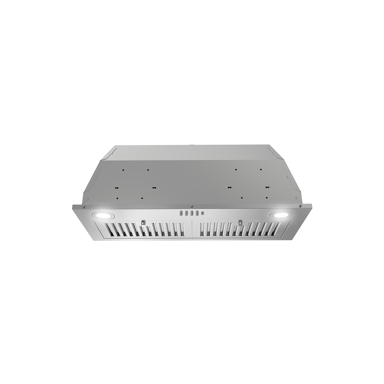 Streamline 28 in. Sacchi Ductless Insert 350 CFM Range Hood in Brushed Stainless Steel with Baffle Filters, Push Button Control, LED Lights