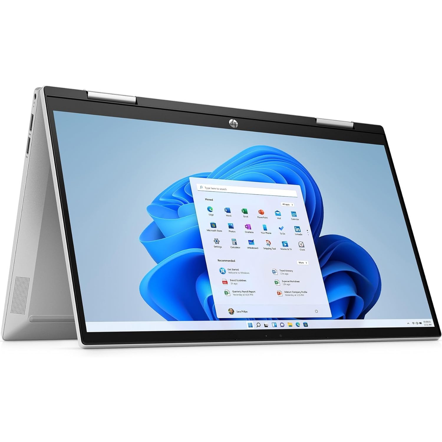 HP 14" FHD Pavilion x360 Touch Screen Convertible Laptop, Intel Core i5-1235U, 8GB RAM, 1TB SSD, Natural Silver, Windows 11 Home, Fingerprint, Iris Xe Graphics