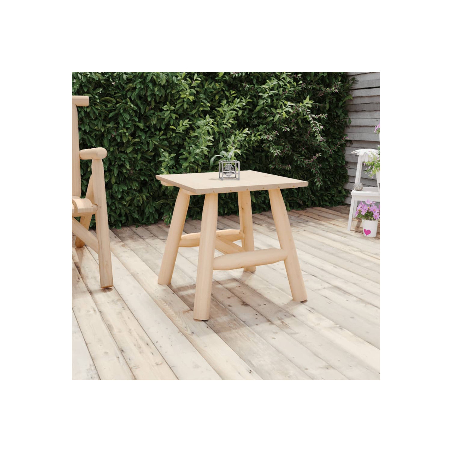 vidaXL Side Table 49x49x50 cm Solid Wood Spruce