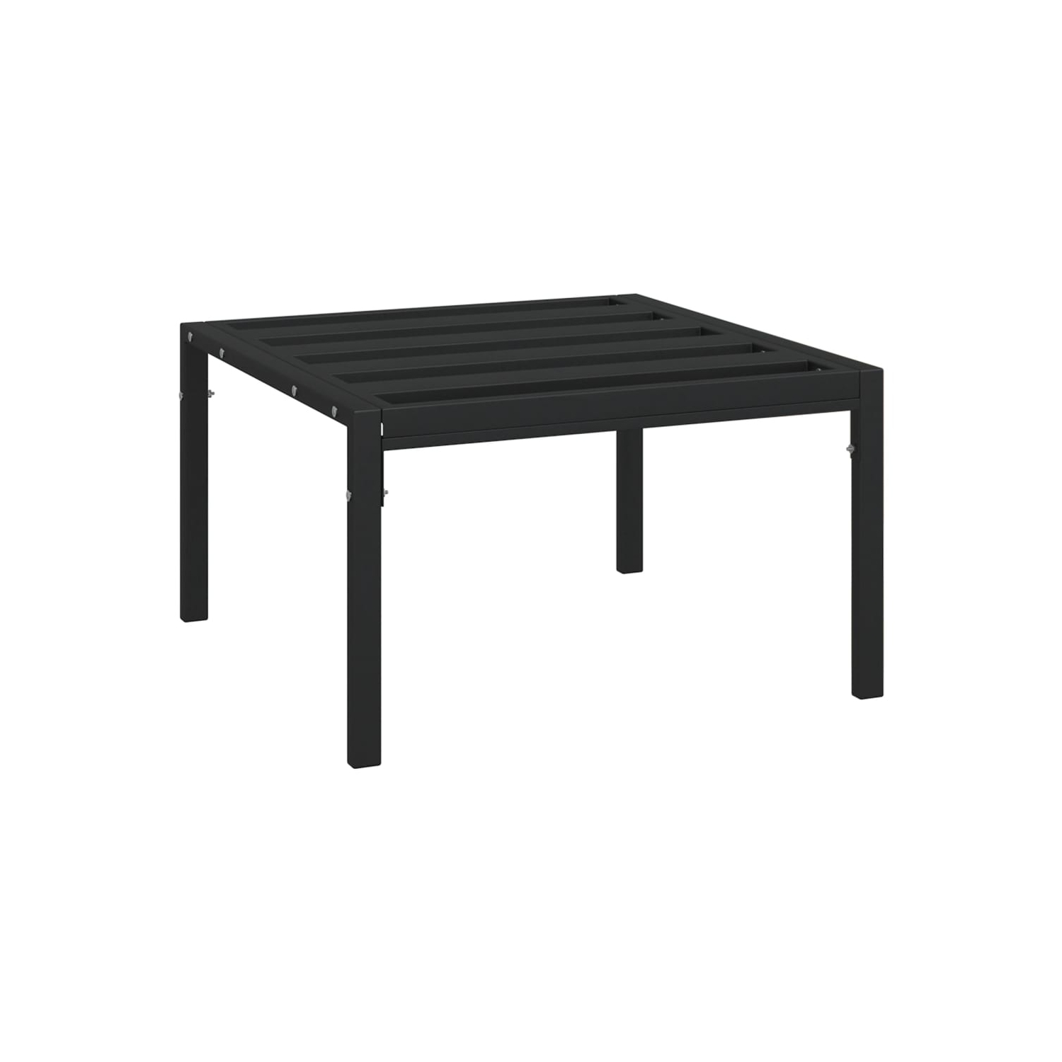 vidaXL Garden Coffee Table Black 60x60x35 cm Steel