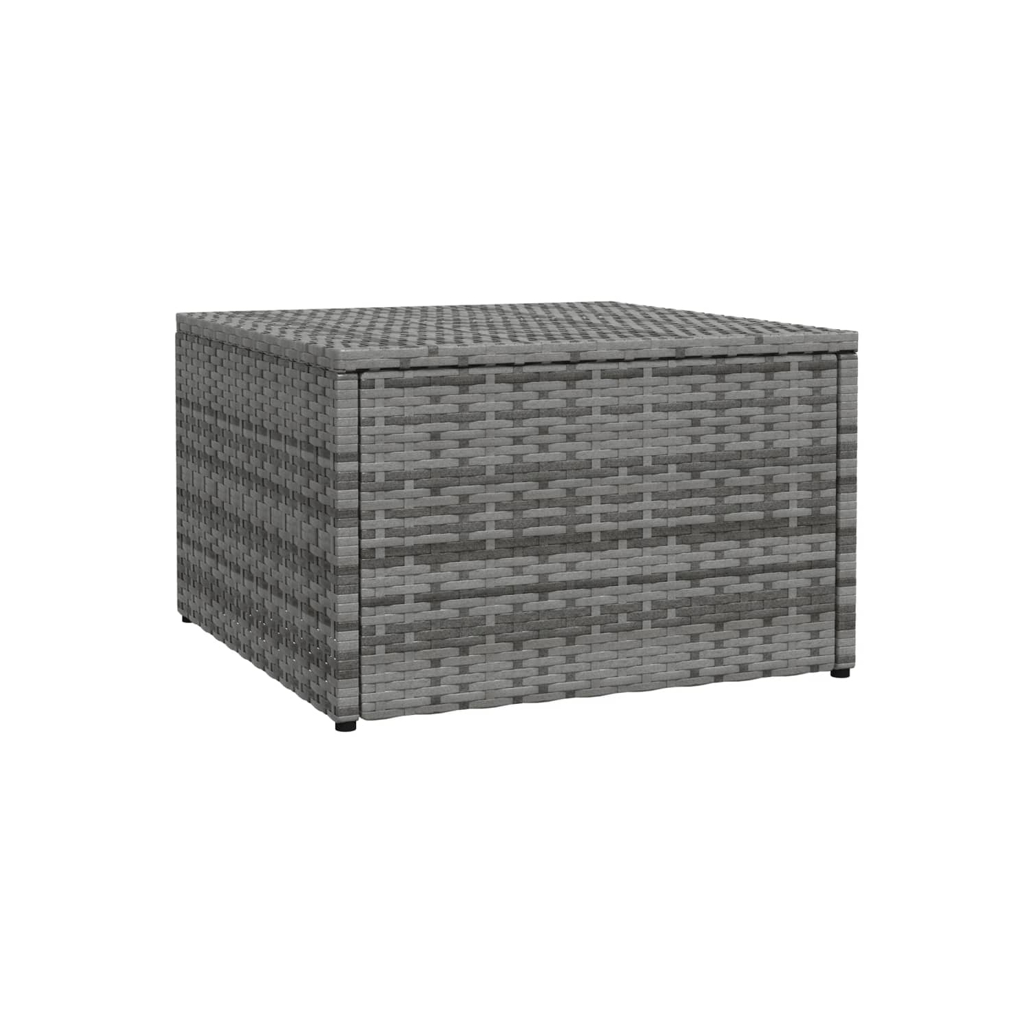 Tabouret pieds de jardin en poly rotin gris coussin de vidaXL