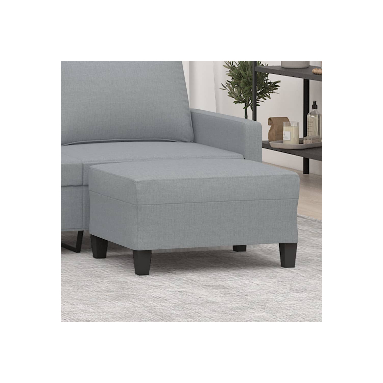 Tabouret à pied gris pâle de 70 x 55 x 41&nbsp;cm de vidaXL