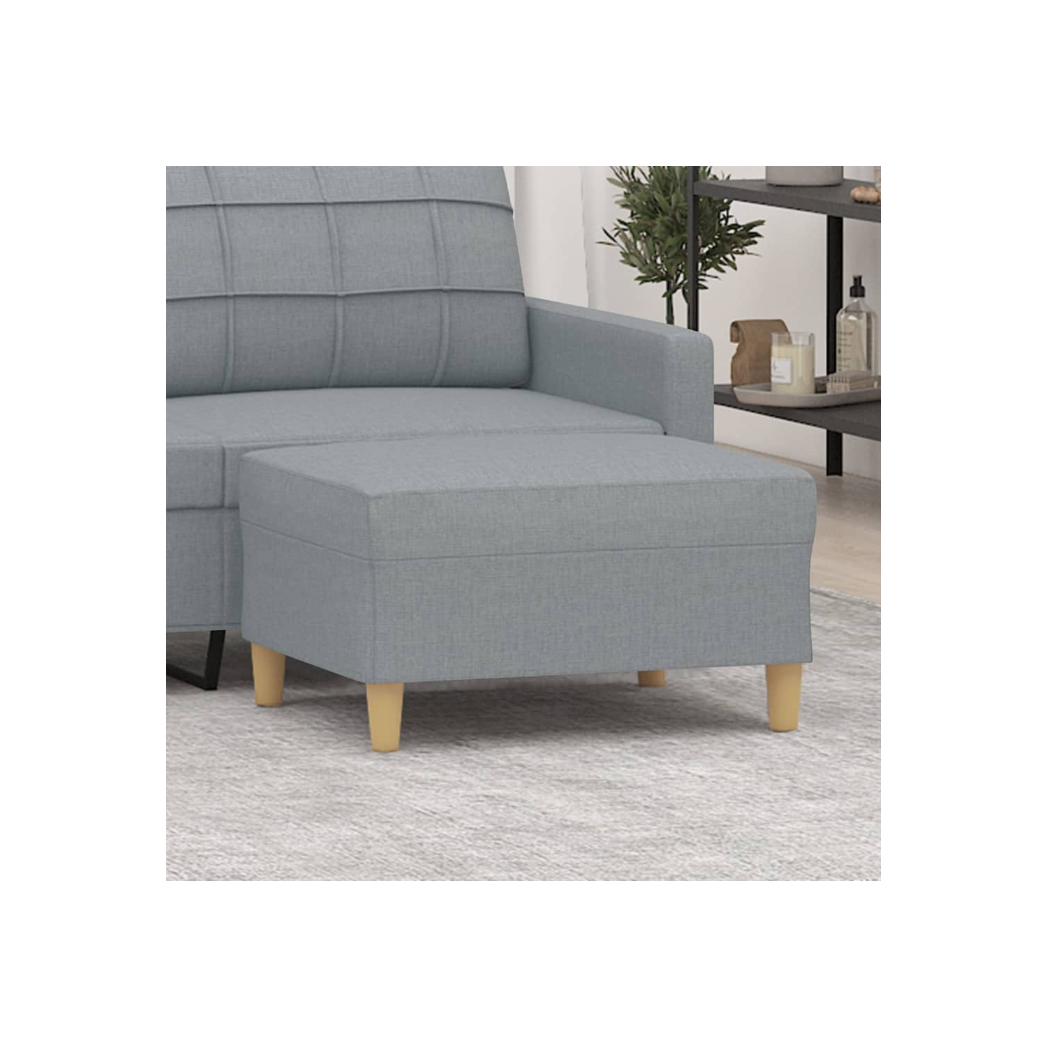 Tabouret à pied gris pâle de 70 x 55 x 41 cm de vidaXL