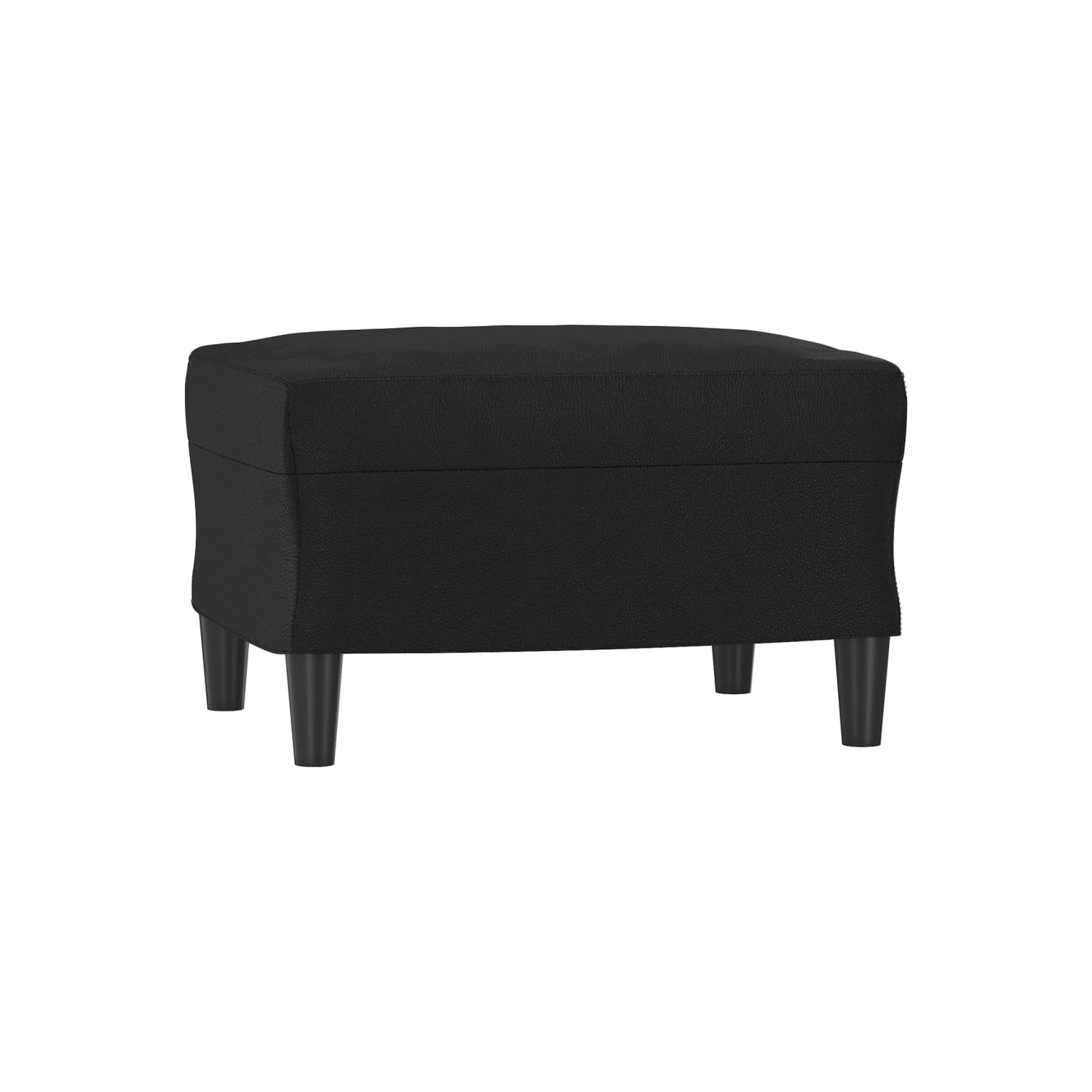 Tabouret pieds en similicuir noir vidaXL 60 x 50 x 41&nbsp;cm