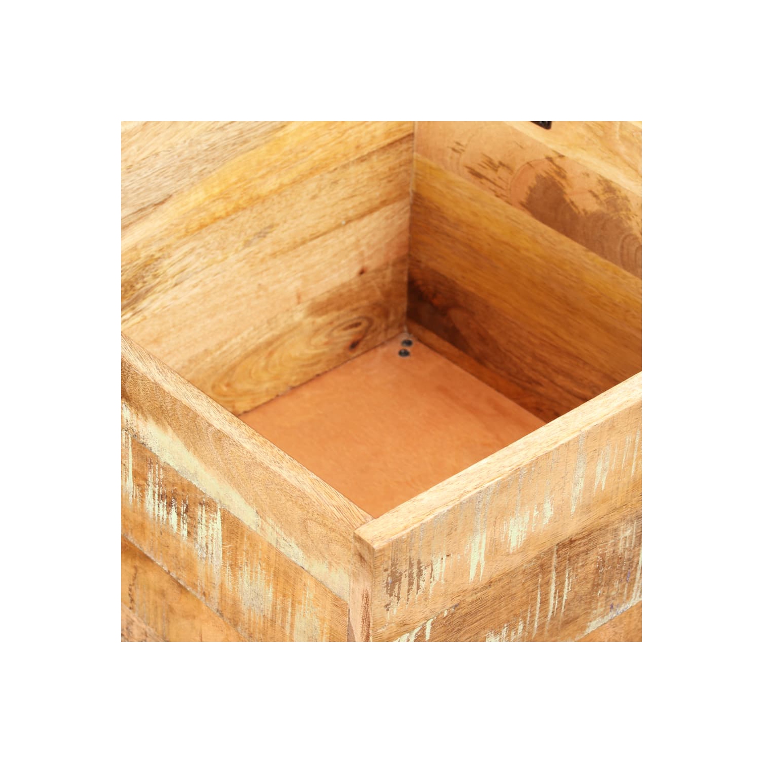 vidaXL Storage Bench Solid Reclaimed Wood 15.7"x15.7"x17.7"