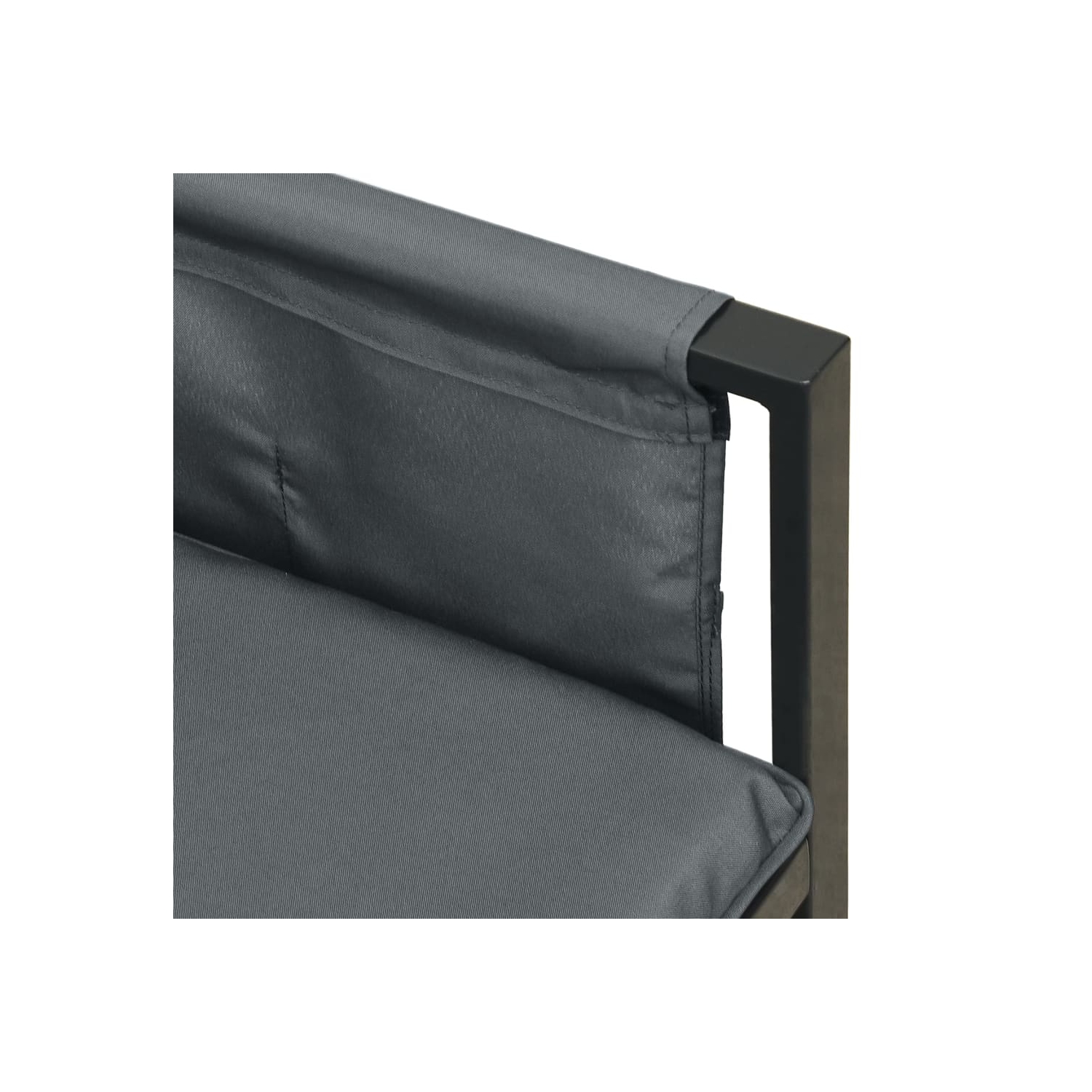 vidaXL Garden Corner Sofa Anthracite Steel and Textilene