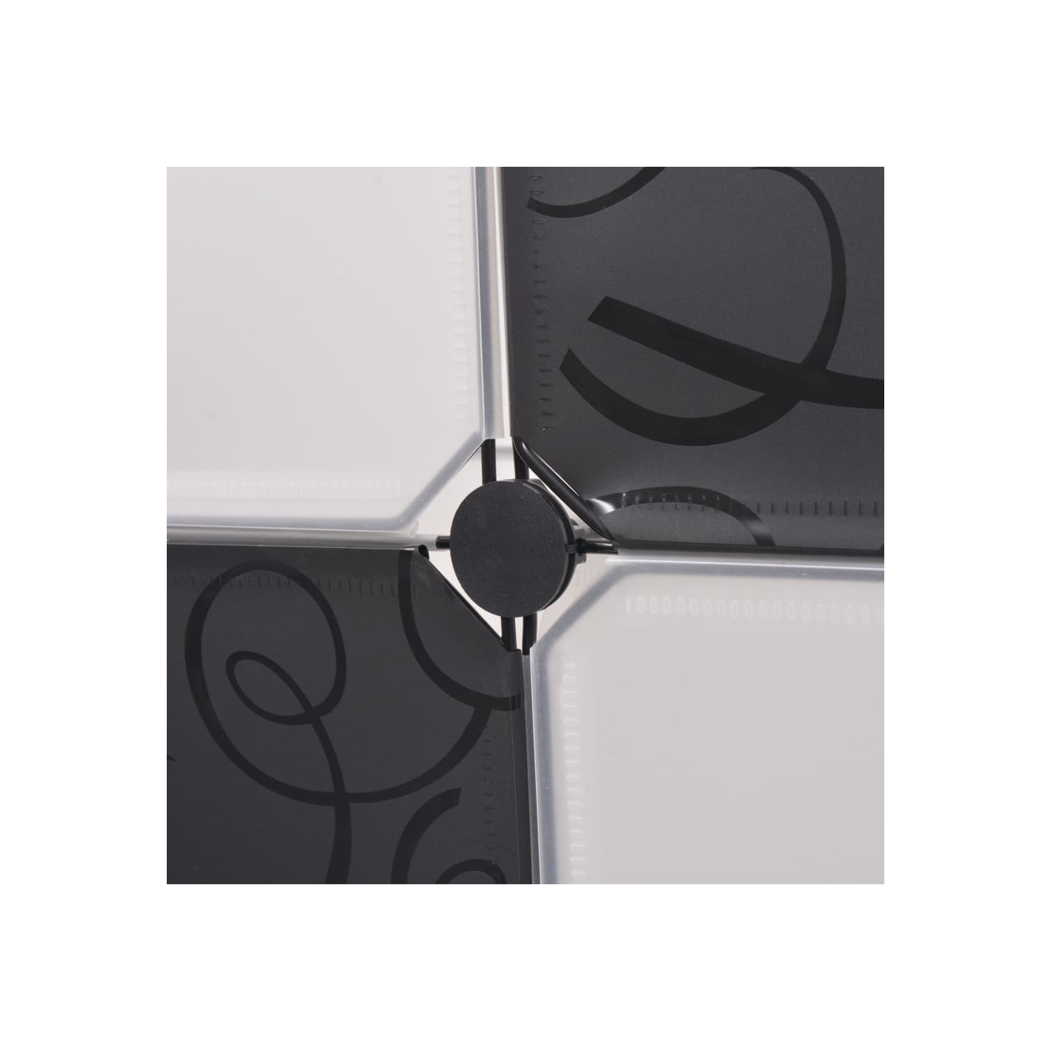 vidaXL Storage Cube Organiser with 9 Compartments Black and White