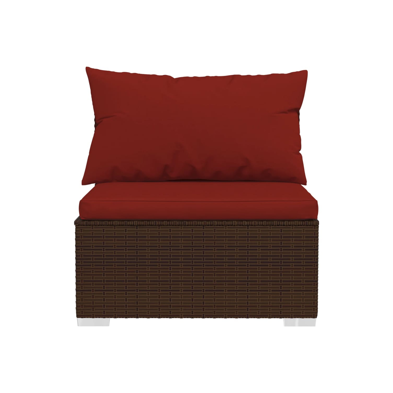 vidaXL 5 Piece Garden Lounge Set with Cushions Poly Rattan Brown