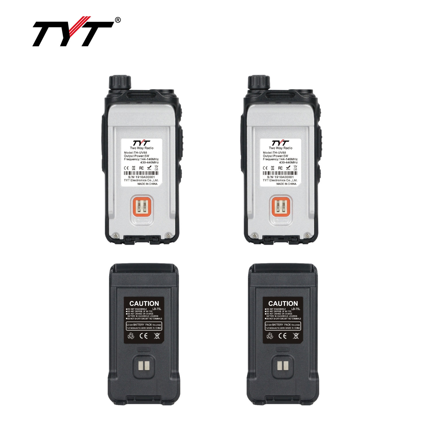TH-UV88 – radio analogique portative à deux voies VHF/UHF, émetteurs-récepteurs analogiques