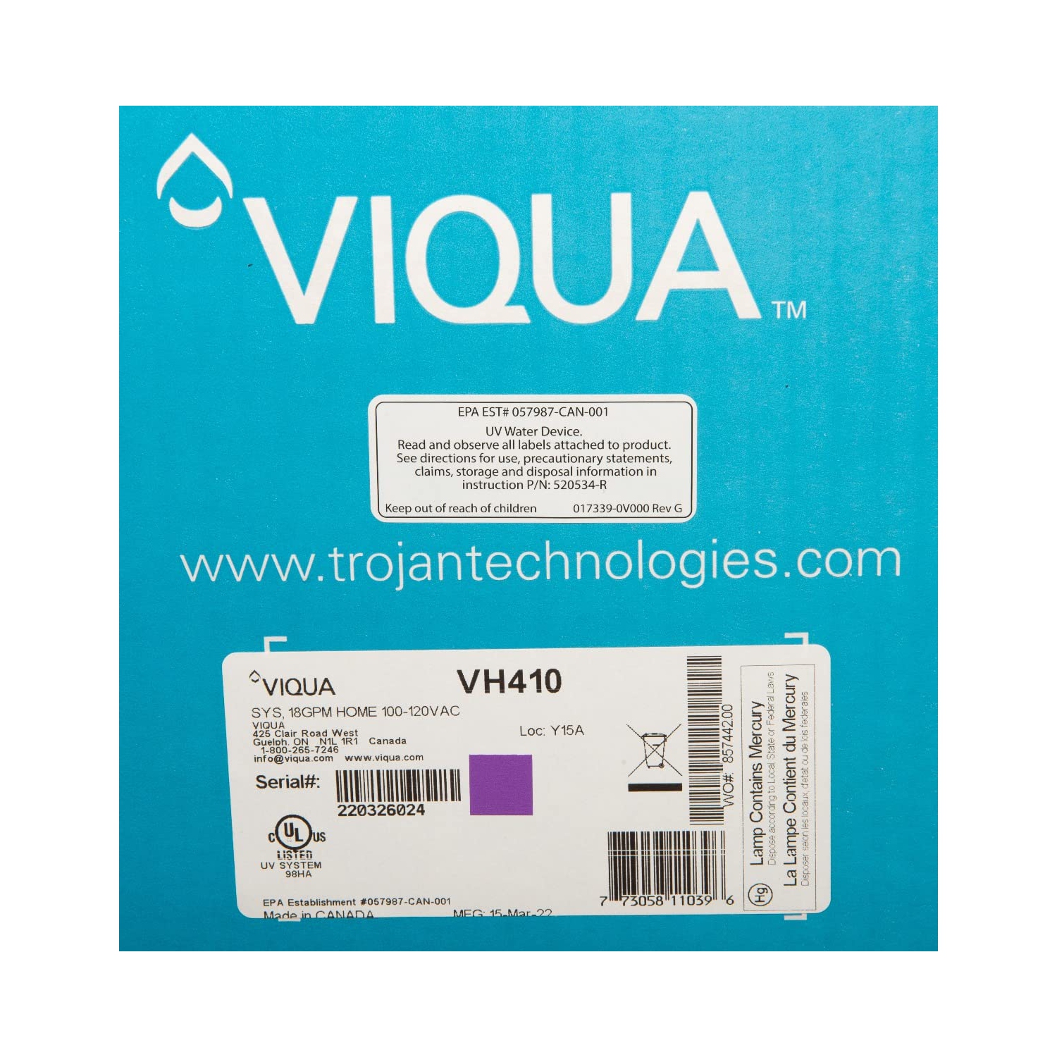 New Sterilight S12q-pa 12-18 Gallon per minute GPM Ultra Violet UV Bacteria Sterilization Filter