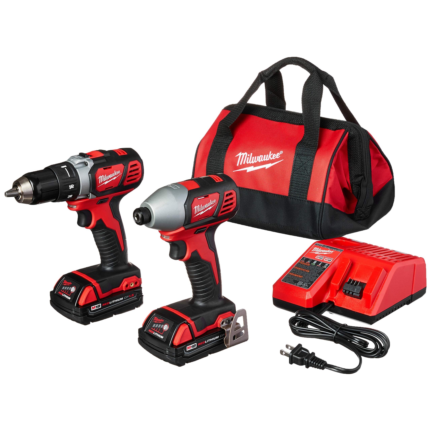 New Milwaukee 2691-22 18-Volt Compact Drill and Impact Driver Combo Kit