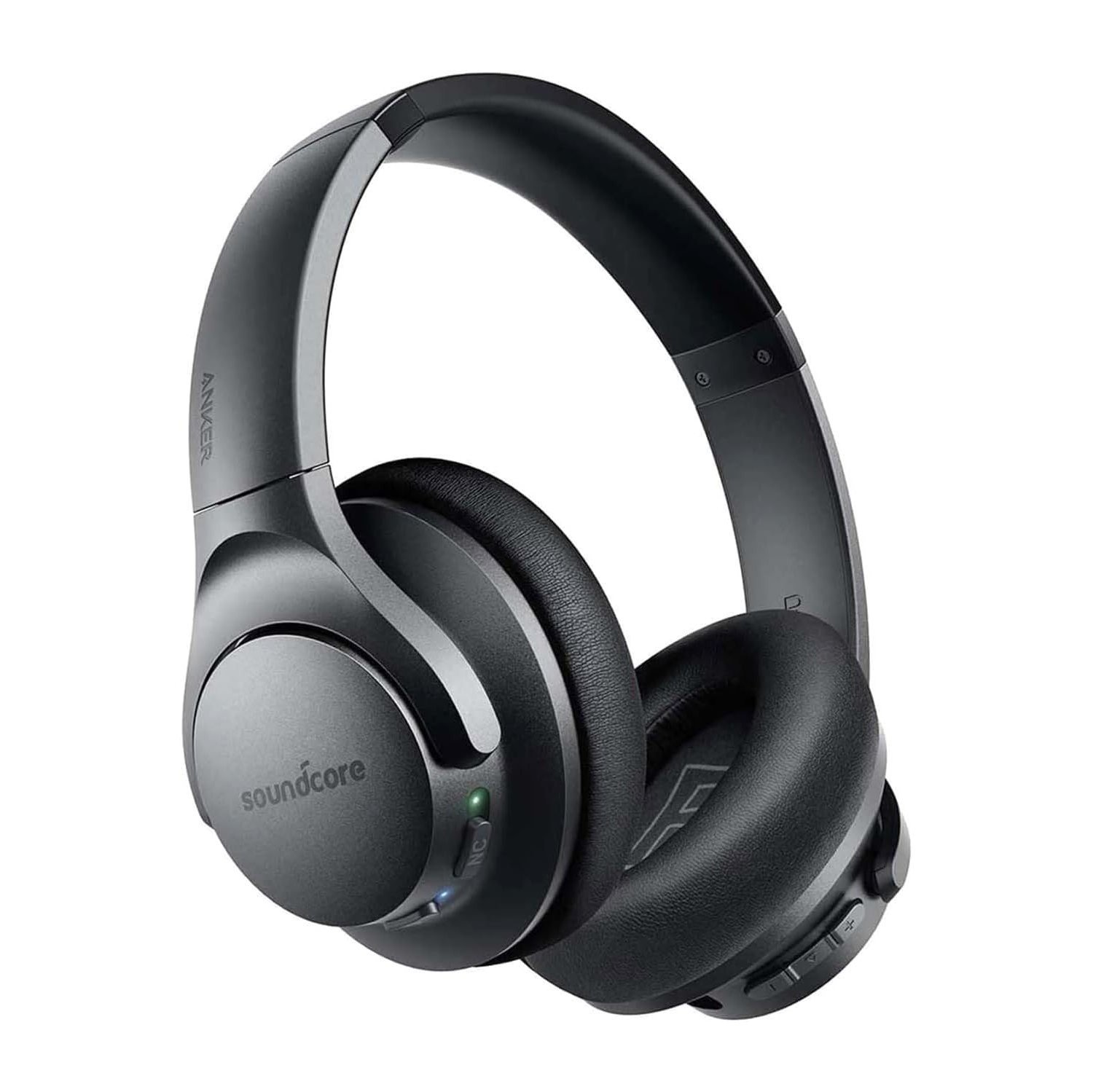 Brand New- Soundcore by Anker Life 2 Over-Ear Bluetooth Headphones, Active Noise Cancellation- Black