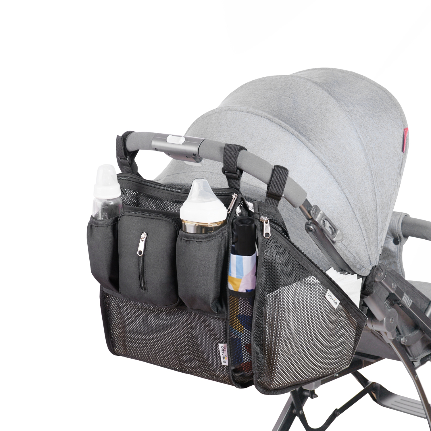 Ensemble de rangement universel pour poussette Sunveno de 2 pièces