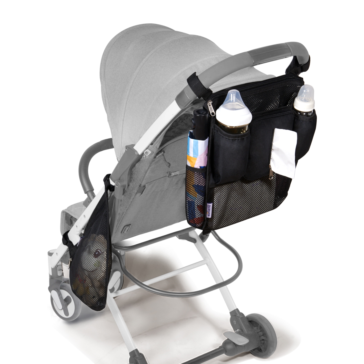 Ensemble de rangement universel pour poussette Sunveno de 2 pièces