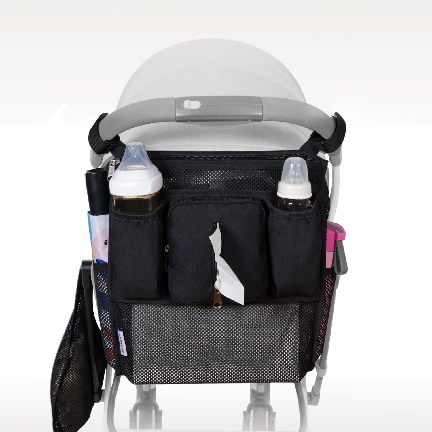 Ensemble de rangement universel pour poussette Sunveno de 2 pièces