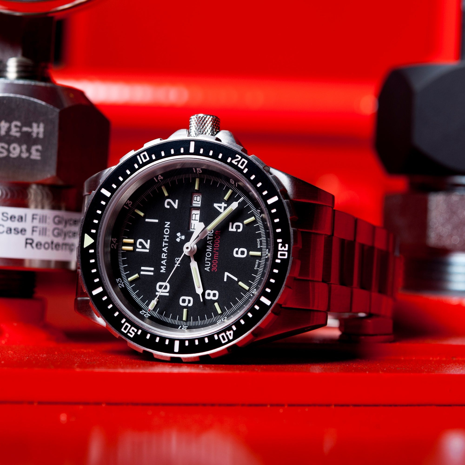 MARATHON-Jumbo Day/Date Automatic with Stainless Steel Bracelet with the the Canadian Armed Forces Clasp 46mm