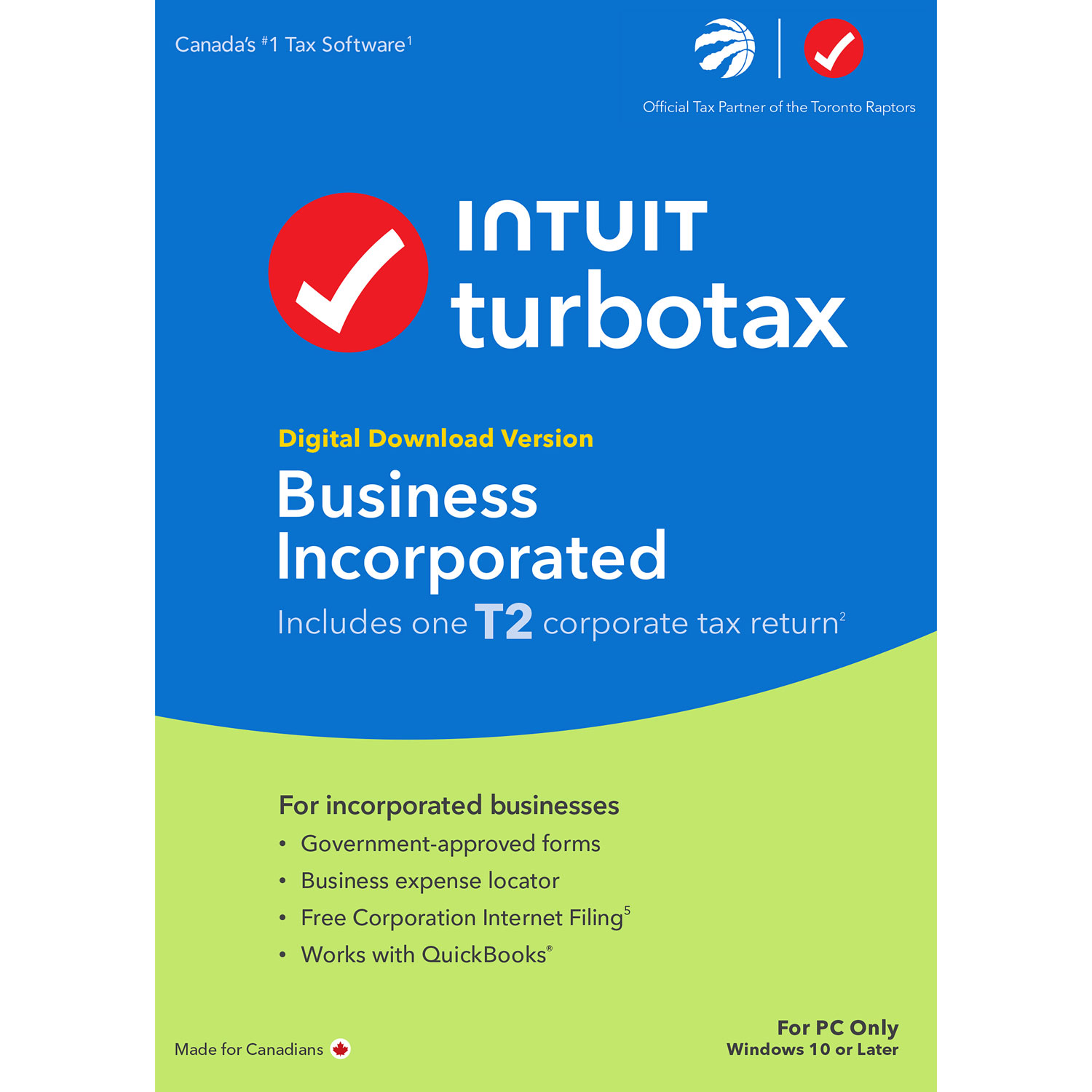 TurboTax Business Incorporated 2023 (PC) - 1 User - T2 Corporate Return - English - Digital Download