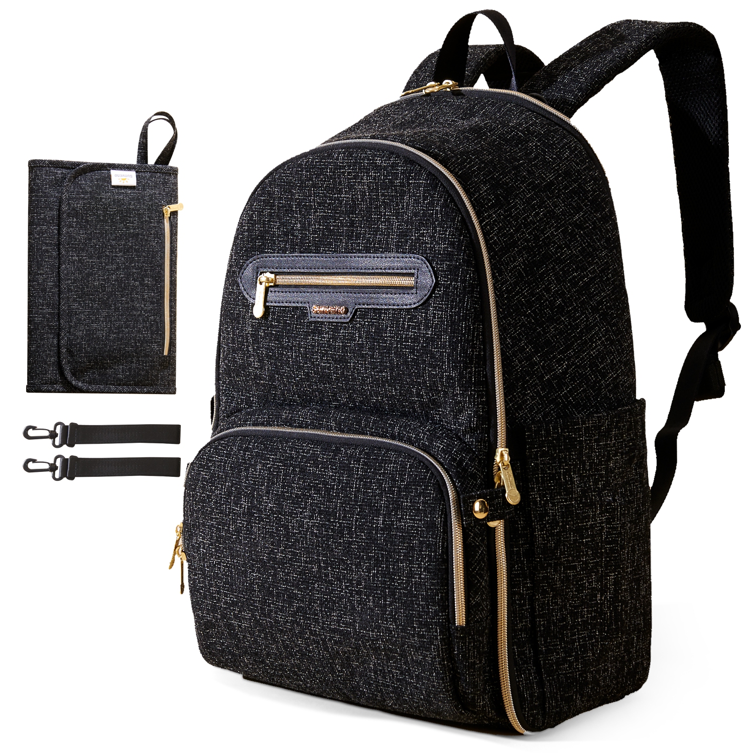 Sunveno Tweed Foldable Diaper Bag Backpack