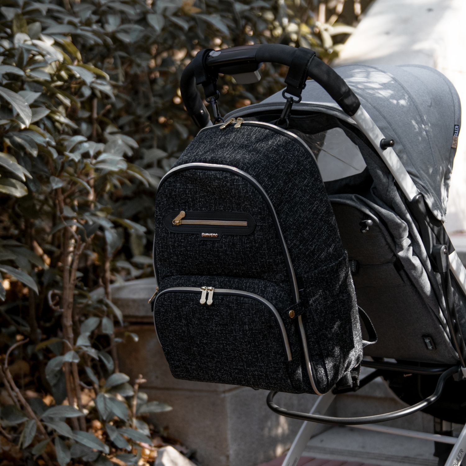 Sunveno Tweed Foldable Diaper Bag Backpack