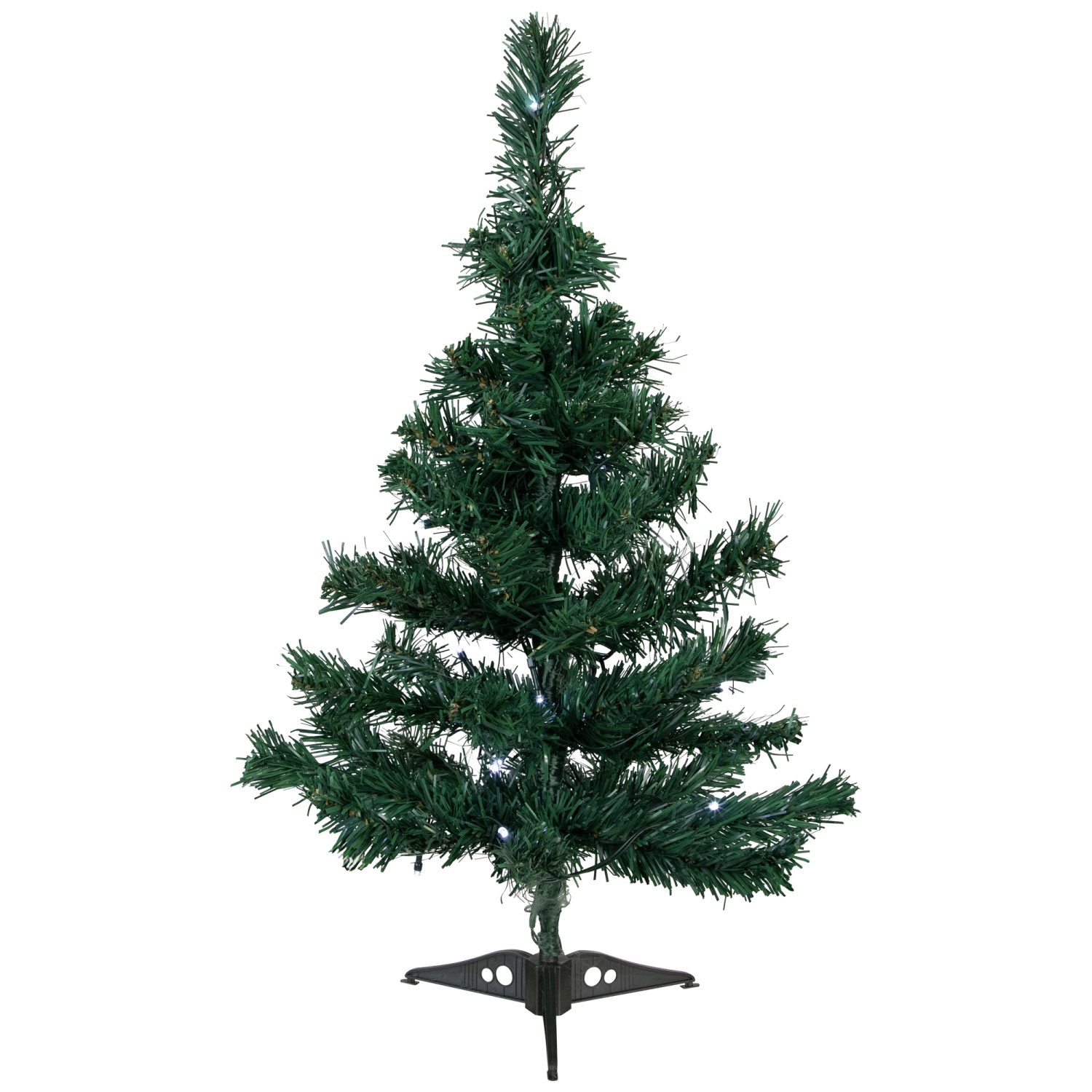 LED Lighted Christmas Tree Outdoor Pathway Markers - 24" - Set of 3