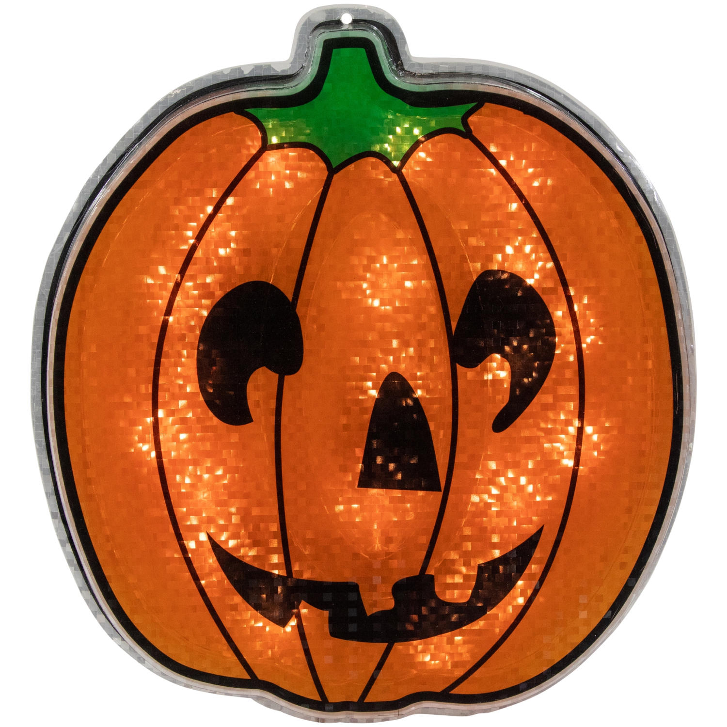 Lighted Jack O' Lantern Halloween Window Decoration - 13.5"